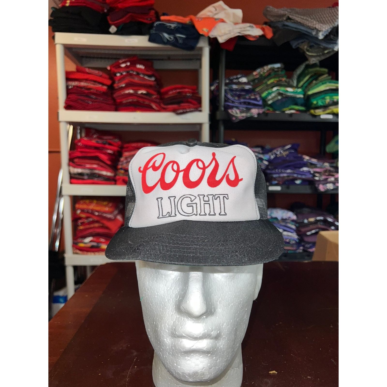 Vintage Vintage Coors Light Trucker Hat Snapback Cap VTG Broken Brim Size ONE SIZE - 1 Thumbnail