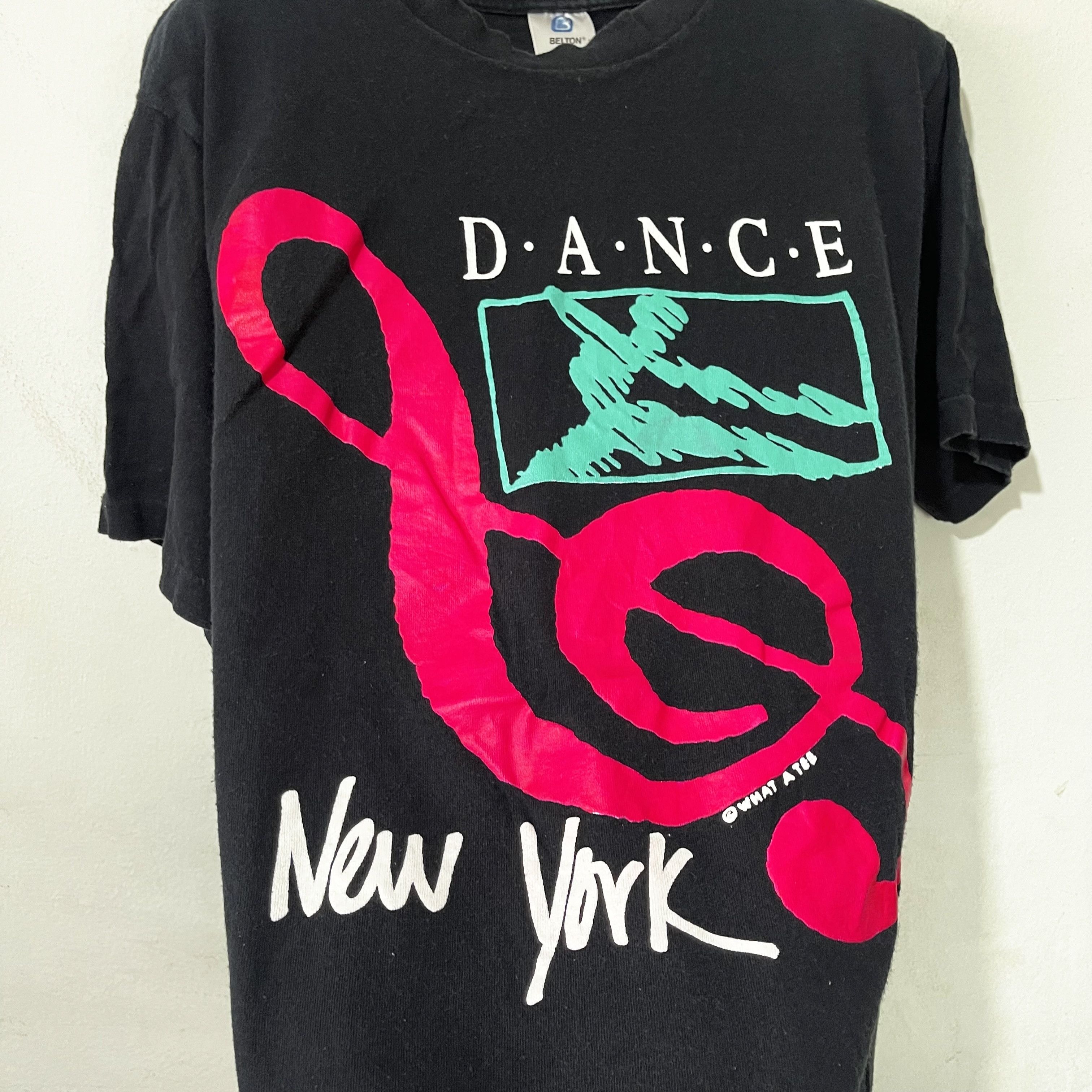Vintage Vintage 90s Dance New York T-Shirt Size US M / EU 48-50 / 2 - 2 Thumbnail