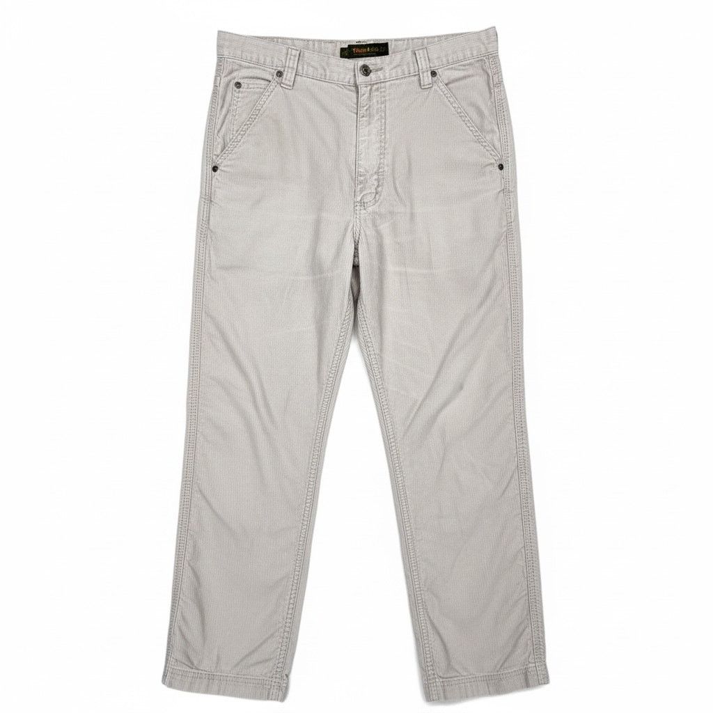 Timberland Vintage 90s Timberland Gray Corduroy Carpenter Pants 32x30 Size US 32 / EU 48 - 1 Thumbnail