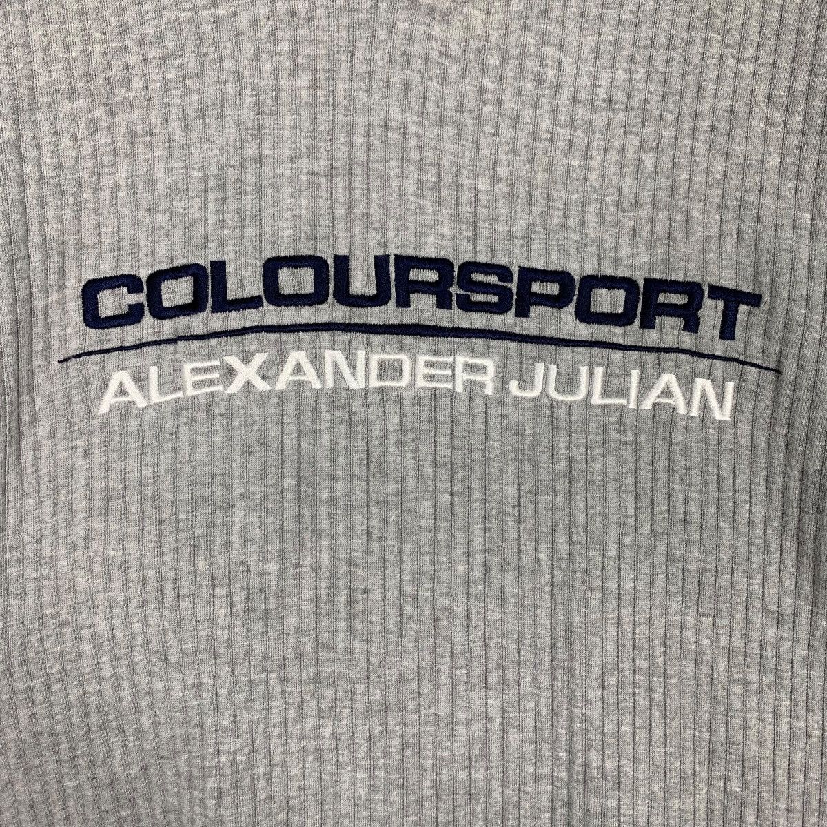 Alexander Julian COLOURSPORT Embroidery Big Logo V Neck Sweater #0461-C21 Size US L / EU 52-54 / 3 - 10 Thumbnail