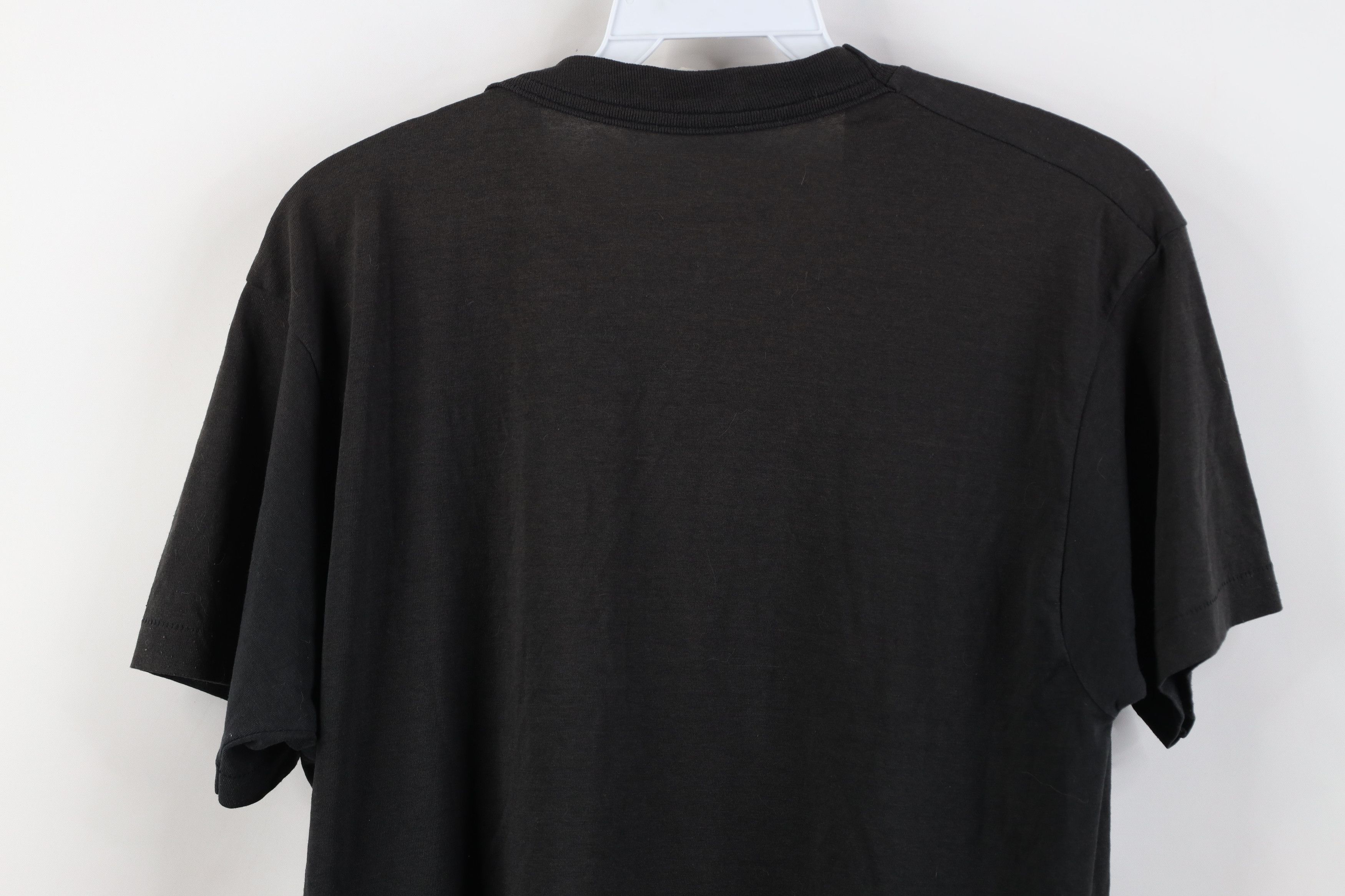 Vintage Vintage 90s Streetwear Blank Thin Pocket T-Shirt Black USA Size US M / EU 48-50 / 2 - 12 Thumbnail
