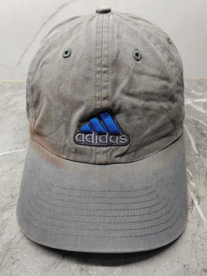 Adidas Vintage Adidas DIstressed Cap Hat Size ONE SIZE - 2 Thumbnail