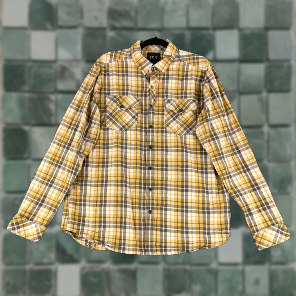 Vintage 5.11 Tactical Gunner Snap Button Shirt Mens L Plaid Long Sleeve 100% Cotton Size US L / EU 52-54 / 3 - 1 Thumbnail