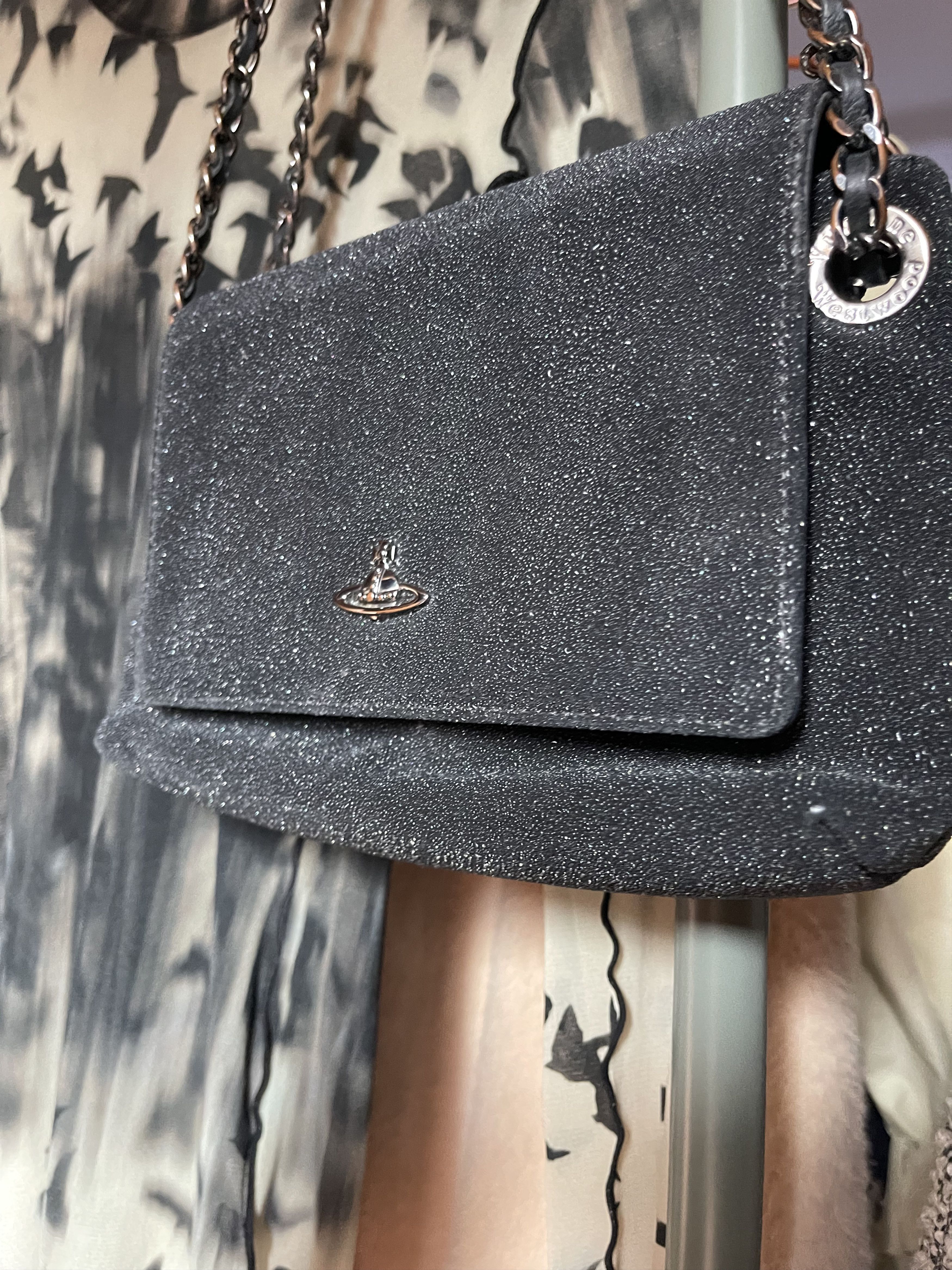 Vivienne Westwood Glitter Texture Chain Shoulder Bag Size ONE SIZE - 6 Thumbnail