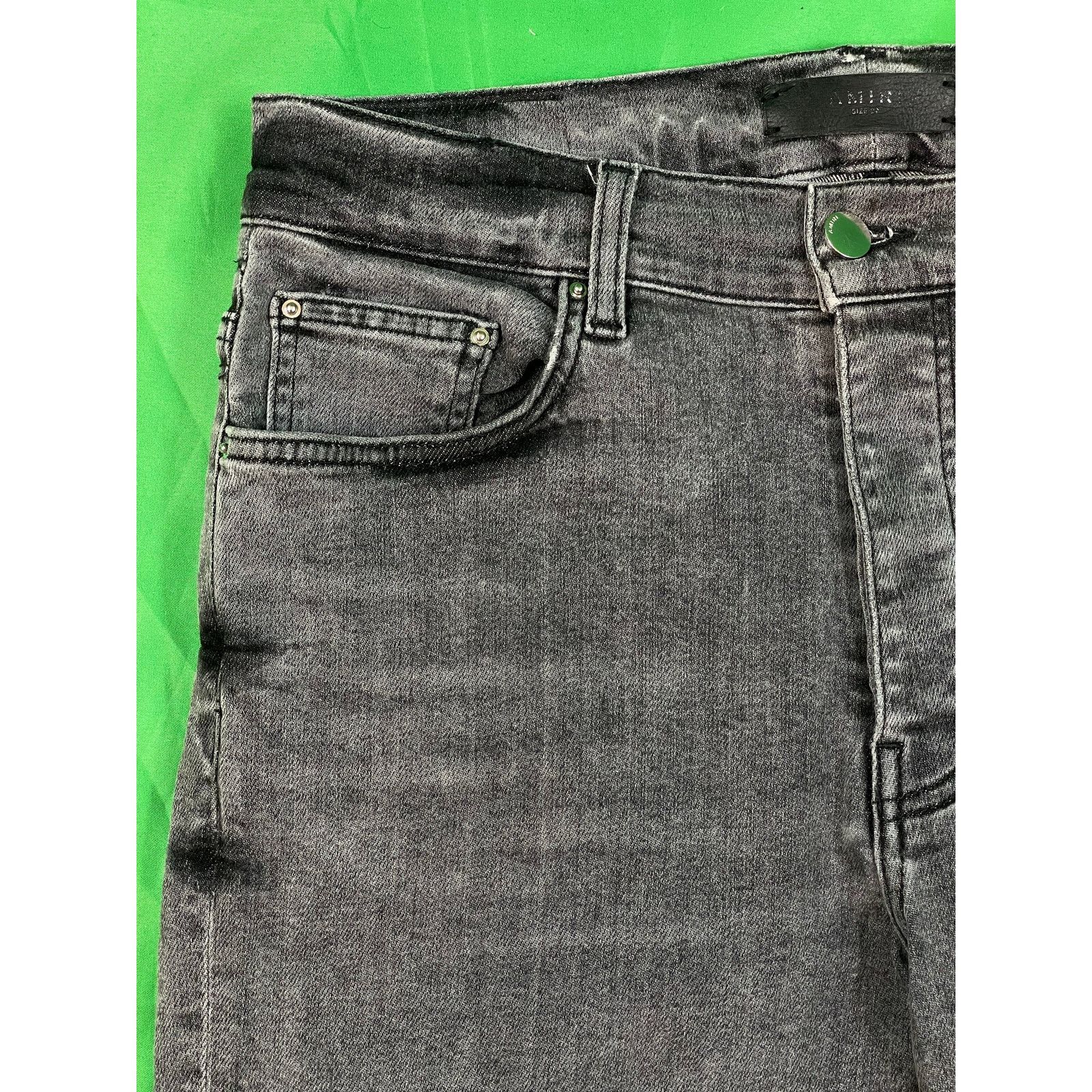 Amiri Amiri Denim Stack Light Wash Grey Jeans Size US 29 - 3 Thumbnail