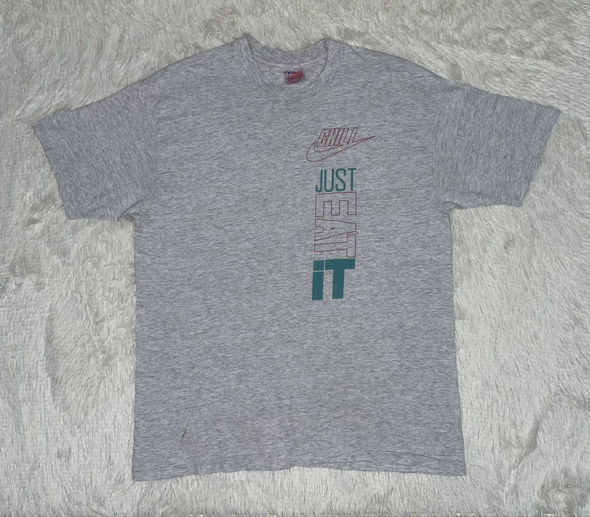 Vintage Vintage Nike Parody Just Eat It Chilis 10k Run Tshirt Size US L / EU 52-54 / 3 - 1 Thumbnail