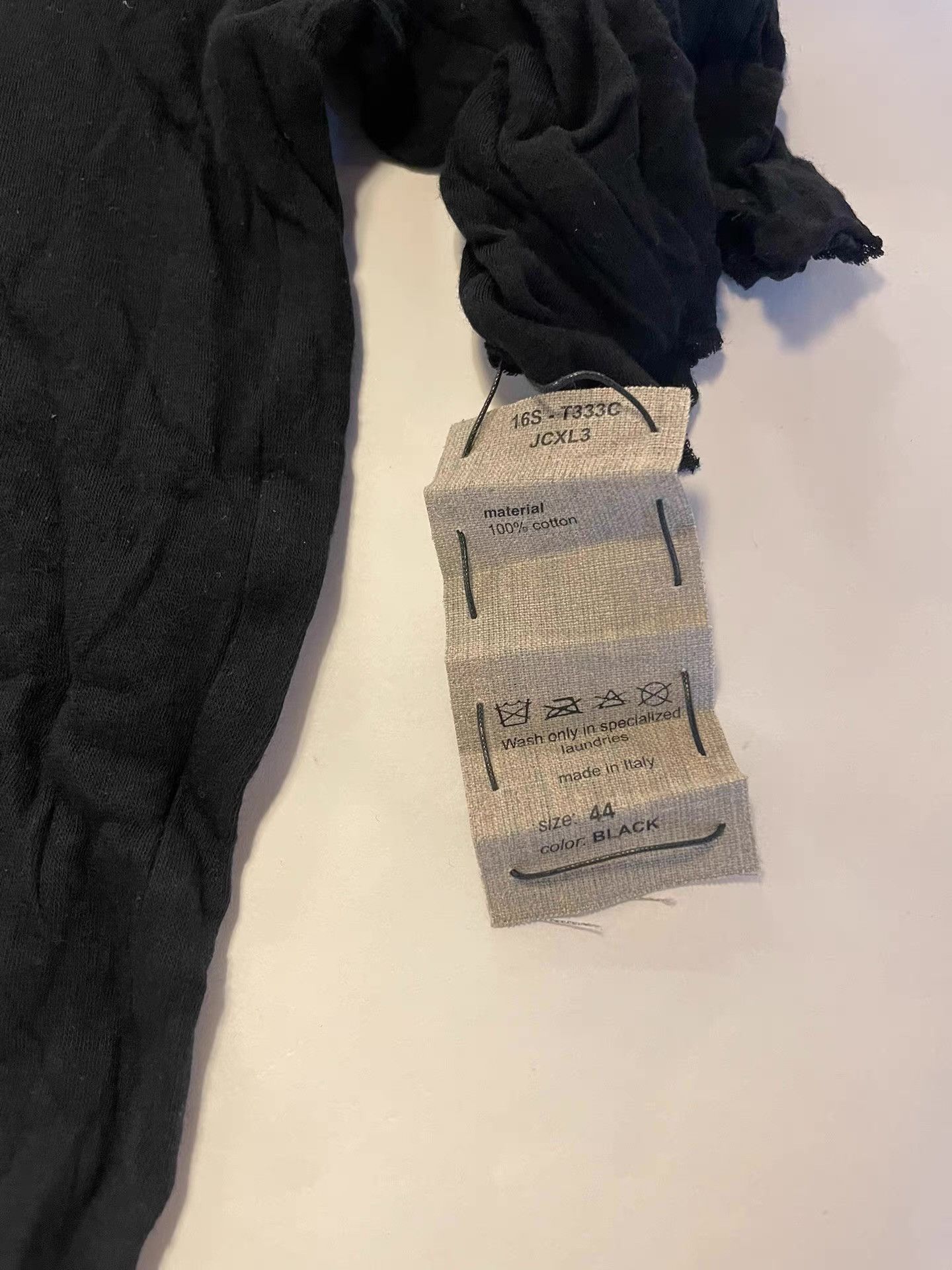Ma+ m.a+ 16SS Black Square‑Neck Loose‑Fit Tee Ｑ25 Size US S / EU 44-46 / 1 - 2 Thumbnail