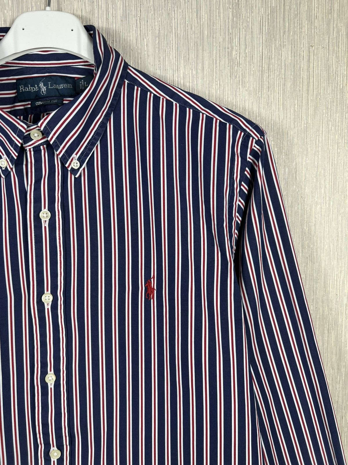 Ralph Lauren Vintage 90s Ralph Lauren striped old money chest logo shirt Size US L / EU 52-54 / 3 - 3 Thumbnail