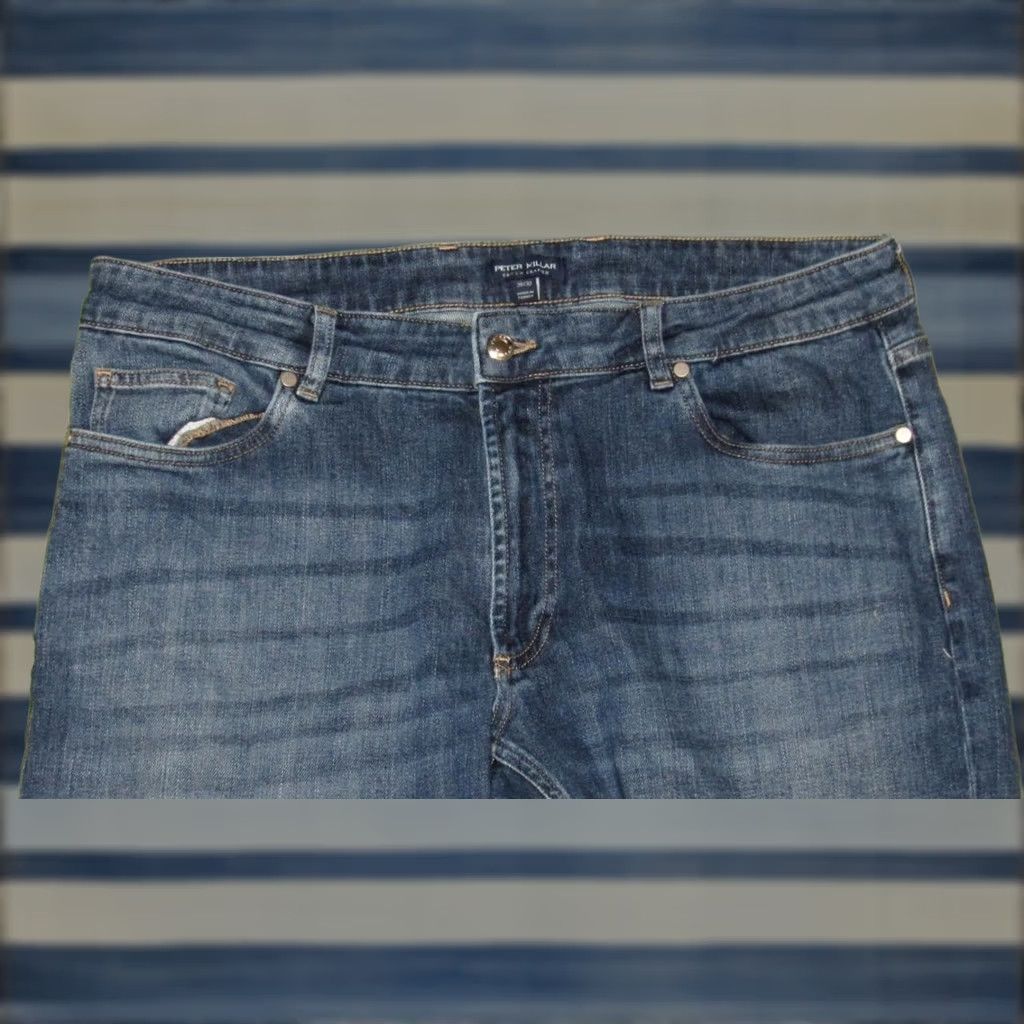 Peter Millar PETER MILLAR Vintage Washed Five Pocket Jeans True Blue Adult 38 x 30 Mens Size US 38 / EU 54 - 1 Thumbnail