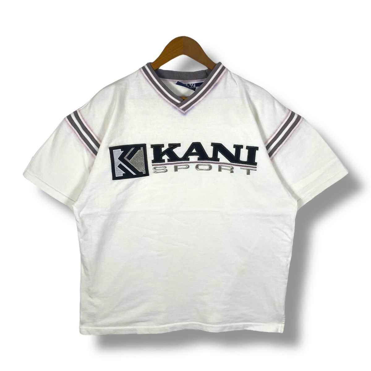 Karl Kani × Vintage Vintage 90's KANI SPORT Embroidery Hip-Hop Streetwear Tee Size US L / EU 52-54 / 3 - 1 Thumbnail
