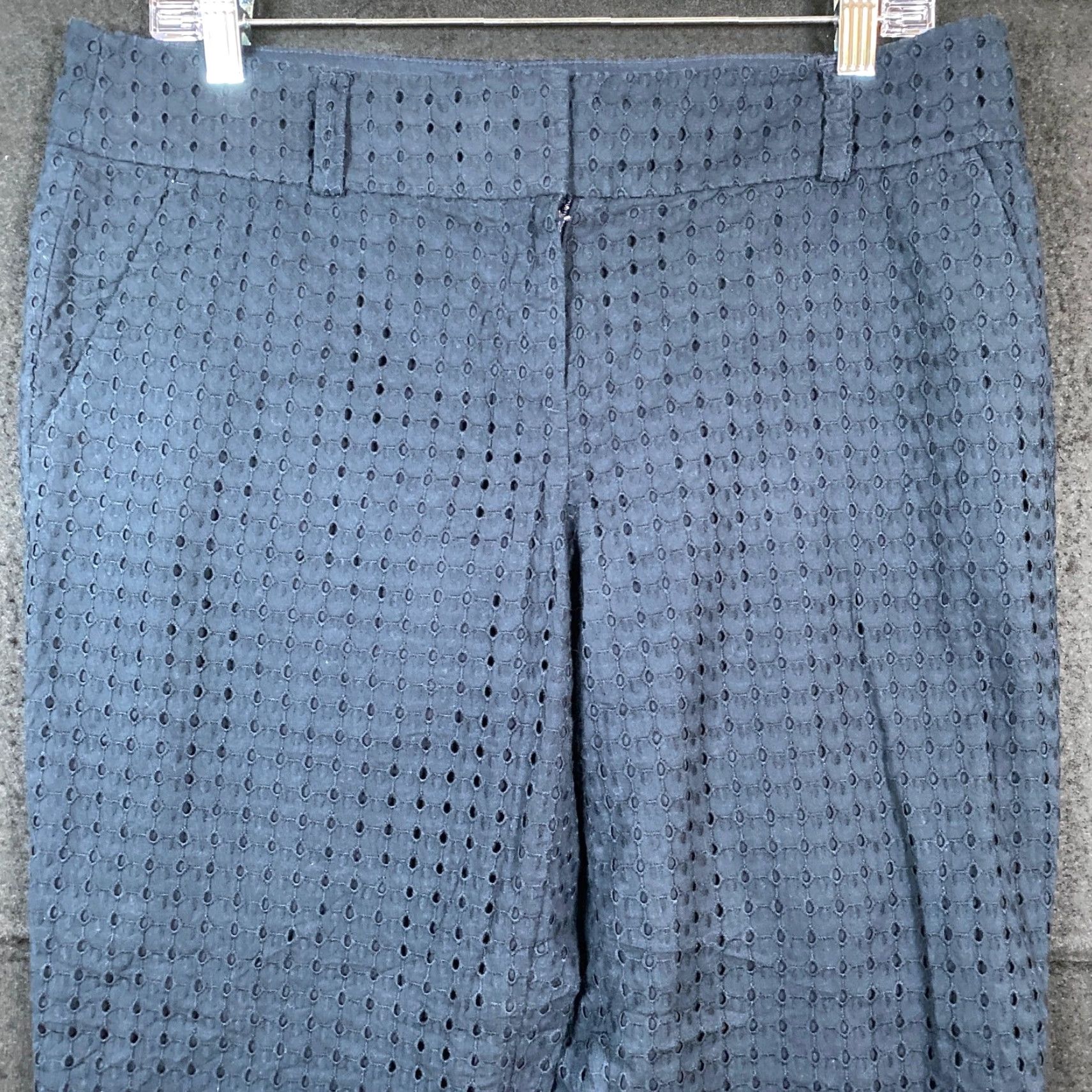 Ann Taylor VINTAGE Ann Taylor LOFT Blue Zoe Ankle Pants Women 10 Straight Leg Stretch Lined Casual Workwear Pants Size 24" / US 00 / IT 34 - 2 Thumbnail