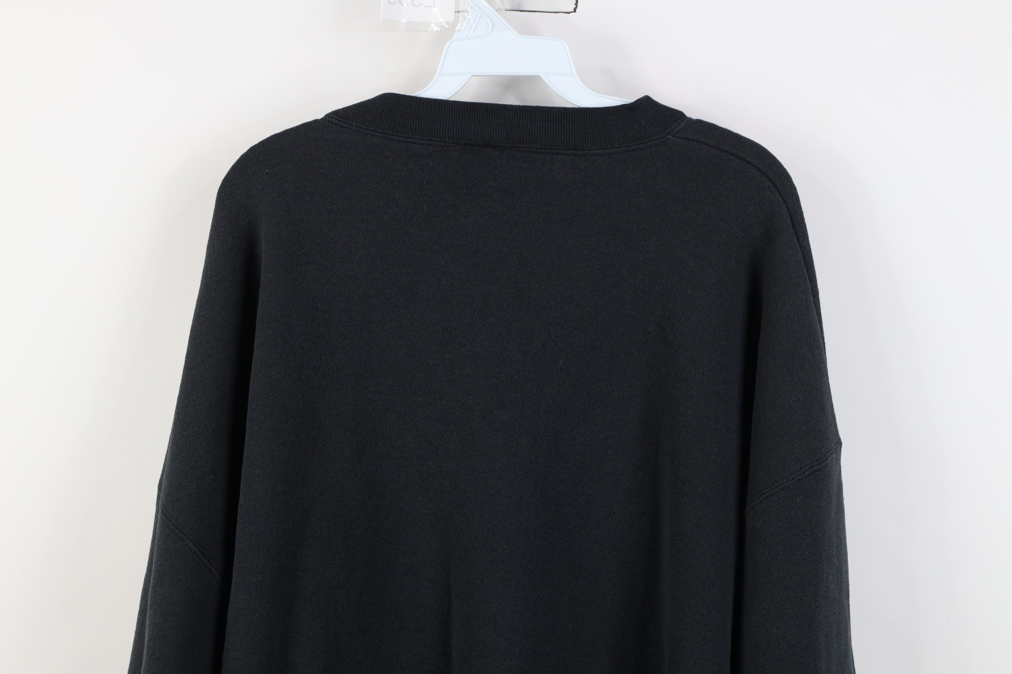 Vintage Vintage 90s Streetwear Blank Crewneck Sweatshirt Black USA Size US XXL / EU 58 / 5 - 13 Thumbnail