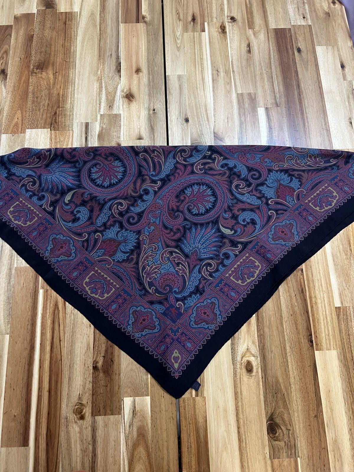 Etro Etro Silk Paisley Printed Square Shaped Sheer Scarf Size ONE SIZE - 14 Thumbnail