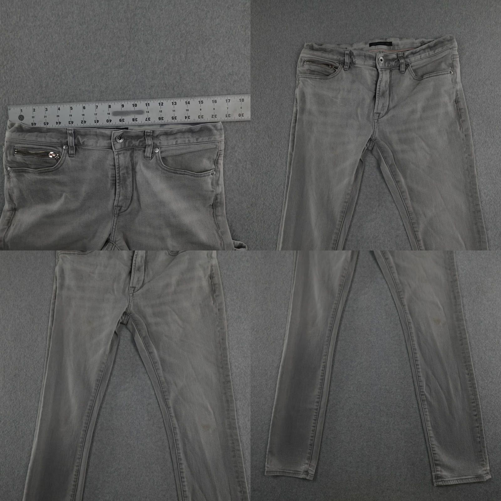 John Varvatos John Varvatos Jeans Mens Slim Light Gray 33X31 Button Fly 5-Pocket Denim Cotton Stretch 31in Inseam 90s? No, Vintage: No (adjusted) Size US 32 / EU 48 - 8 Thumbnail