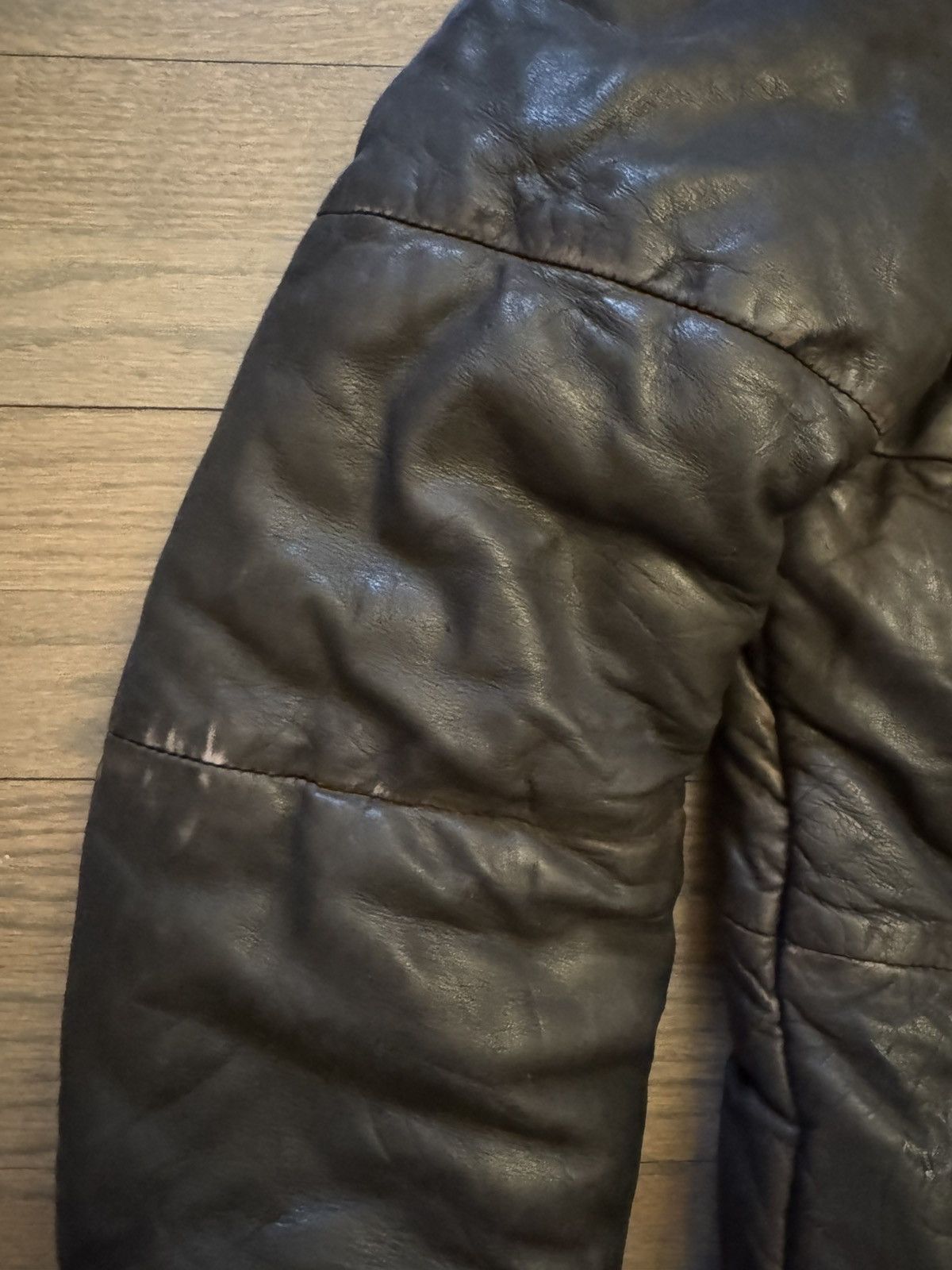 Allsaints Allsaints Leather Puffer Coat Size US XL / EU 56 / 4 - 3 Thumbnail