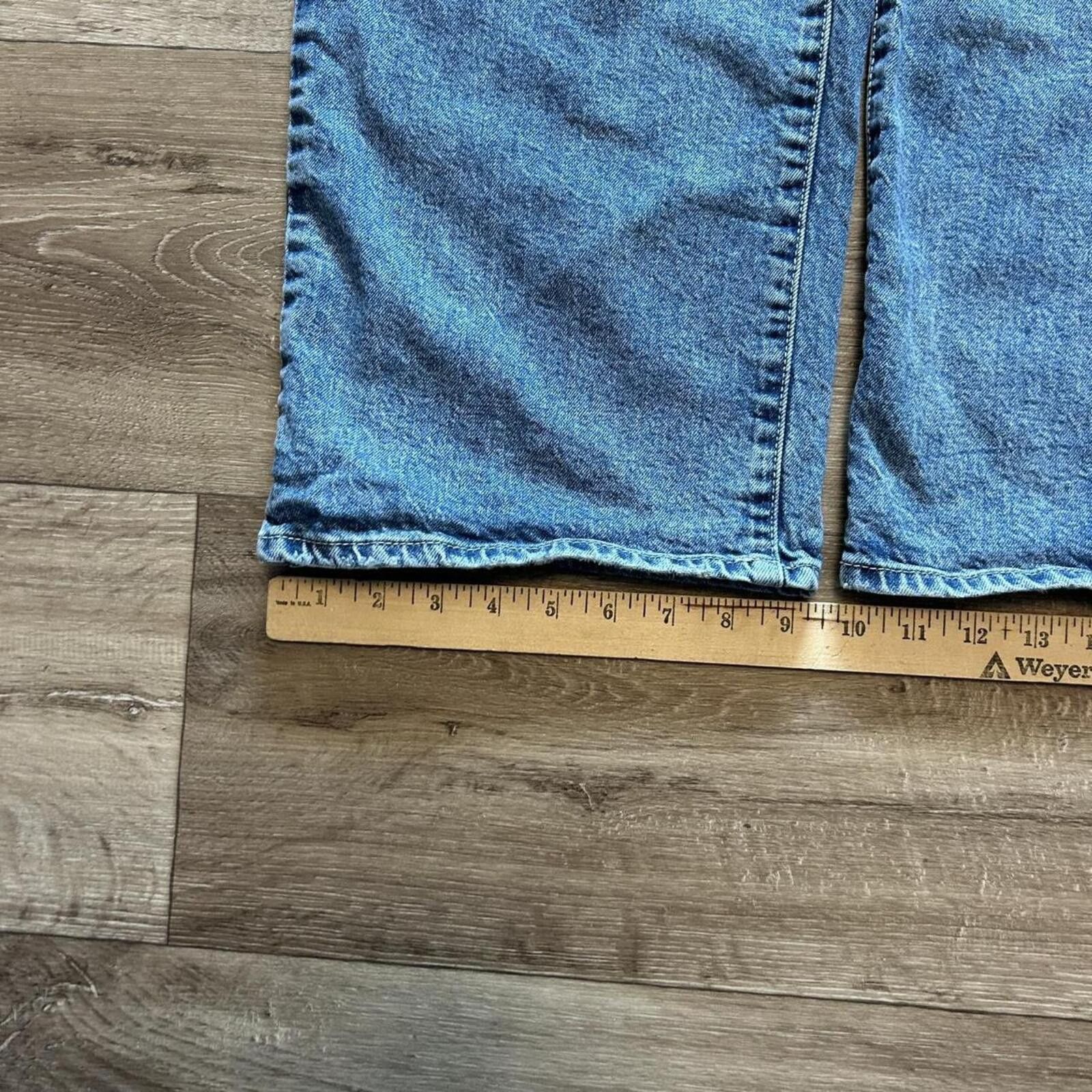 Other Vintage y2k Baggy blue wide leg denim jeans Size 2 Size 26" / US 2 / IT 38 - 6 Thumbnail