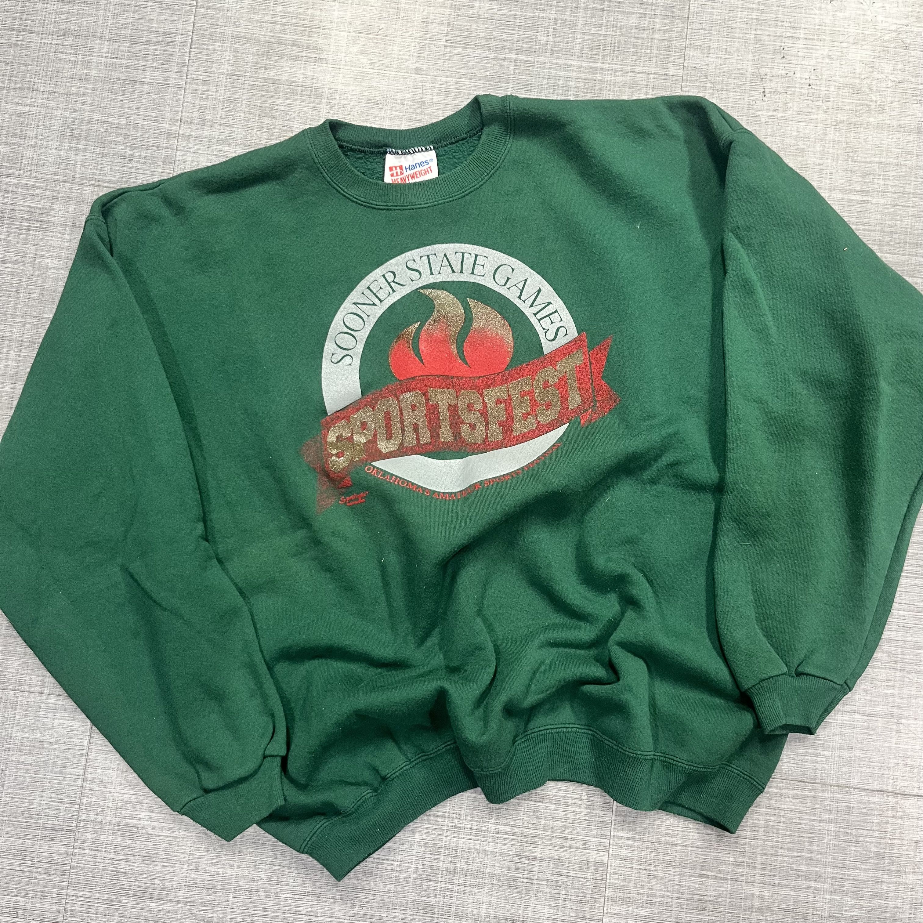 Hanes × Vintage Crazy VTG 90s Sportsfest Crewneck Size US XL / EU 56 / 4 - 1 Thumbnail