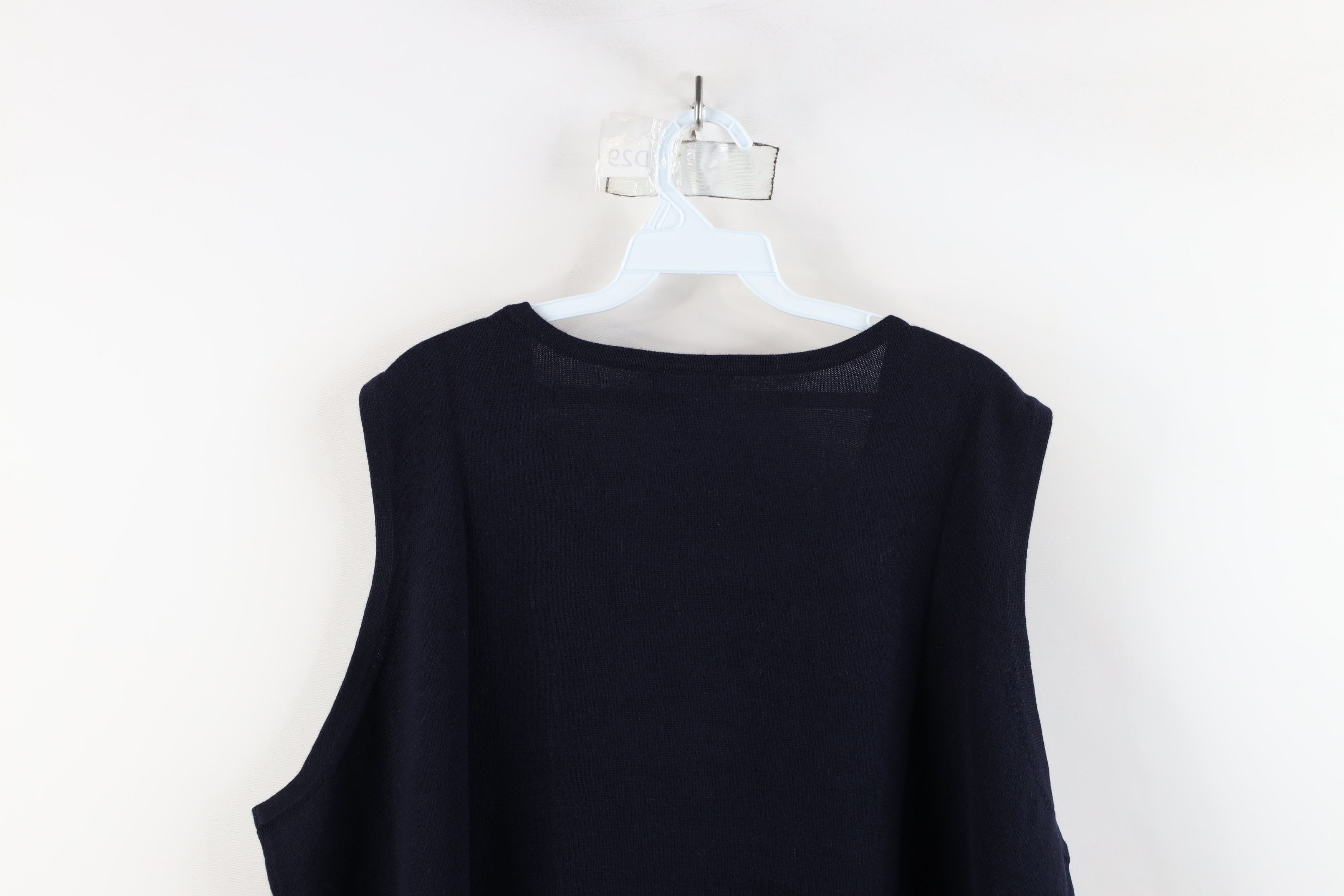 Vintage Deadstock Vintage 90s Streetwear Wool Knit Sweater Vest Size 3XL / US 20-22 - 9 Thumbnail