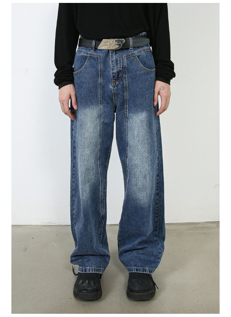Japanese Brand × Jean Japanese retro loose straight versatile casual jeans Size US 32 / EU 48 - 1 Thumbnail