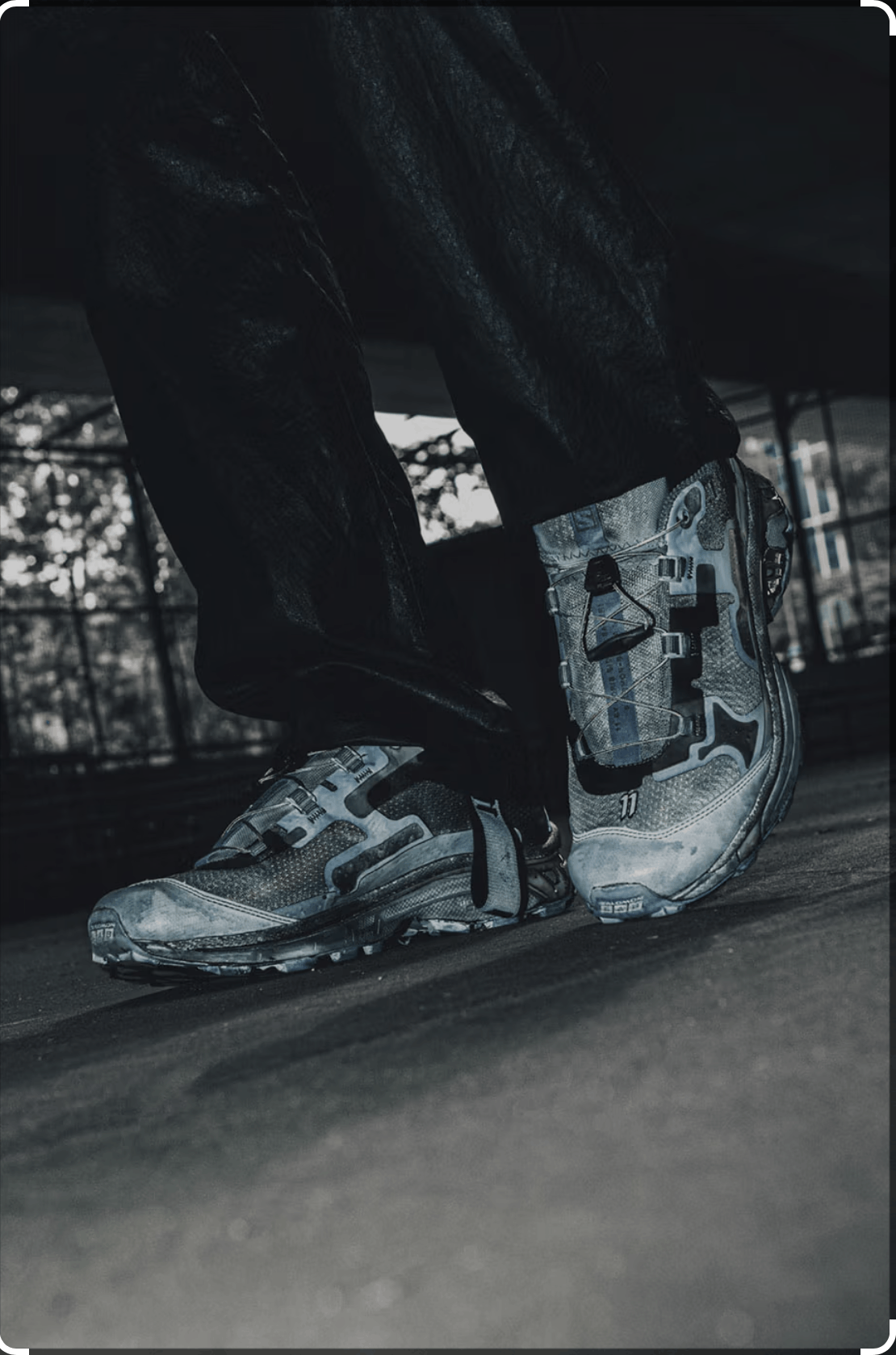 11 By Boris Bidjan Saberi Salomon Edition Bamba 5 Sneakers - Light Grey (Size 12) Size US 12 / EU 45 - 3 Thumbnail