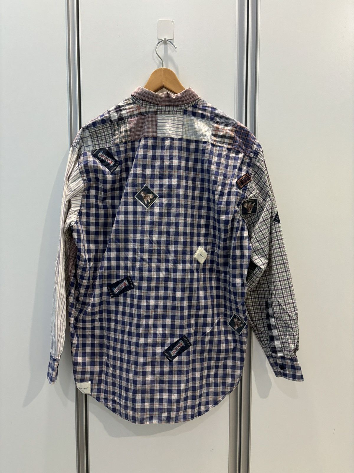 Designer × Karl Helmut × Vintage Karl Helmut patchwork button up shirt Size US XL / EU 56 / 4 - 6 Thumbnail
