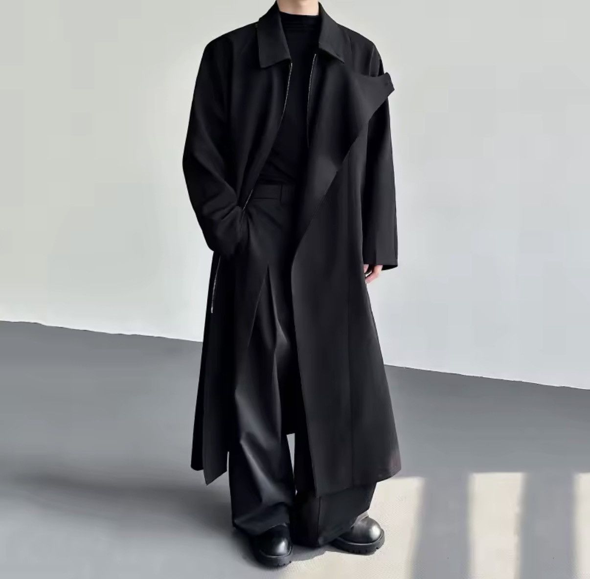 Other Casual Designer Midi Zipper Trench Coat Streetwear Size US XL / EU 56 / 4 - 6 Thumbnail