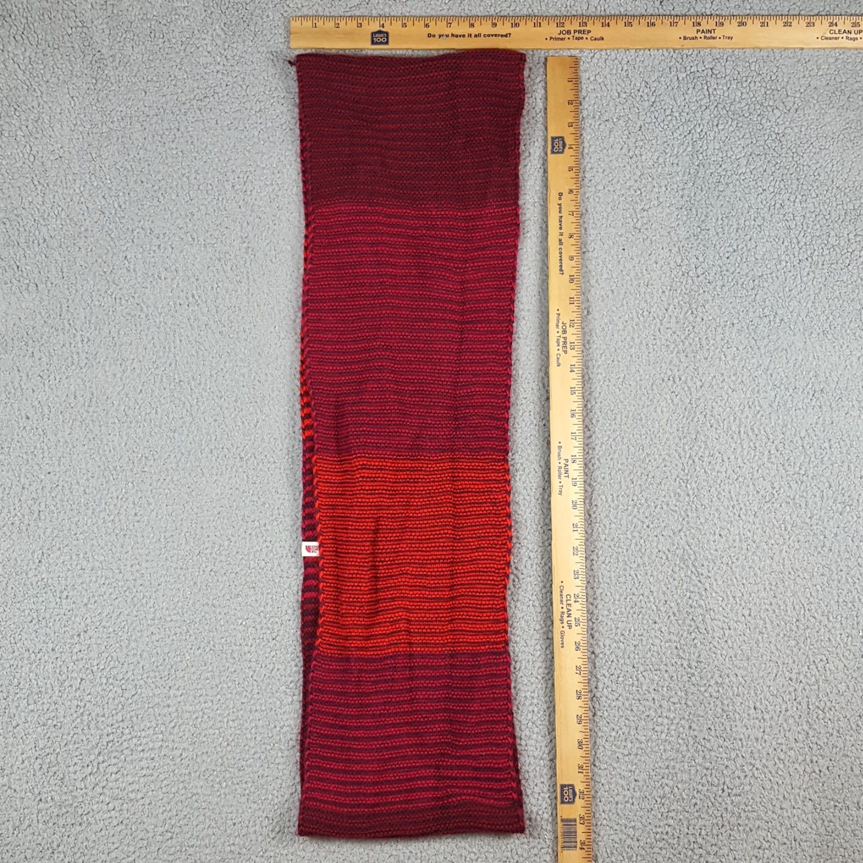 The North Face VINTAGE The North Face Striped Loop Scarf Winter Wrap Stole Outdoor Hiking Neck Warmer Women Scarf Red 90s Retro Bohemian Fashion Outdoor Neck Warmer Size ONE SIZE - 6 Thumbnail