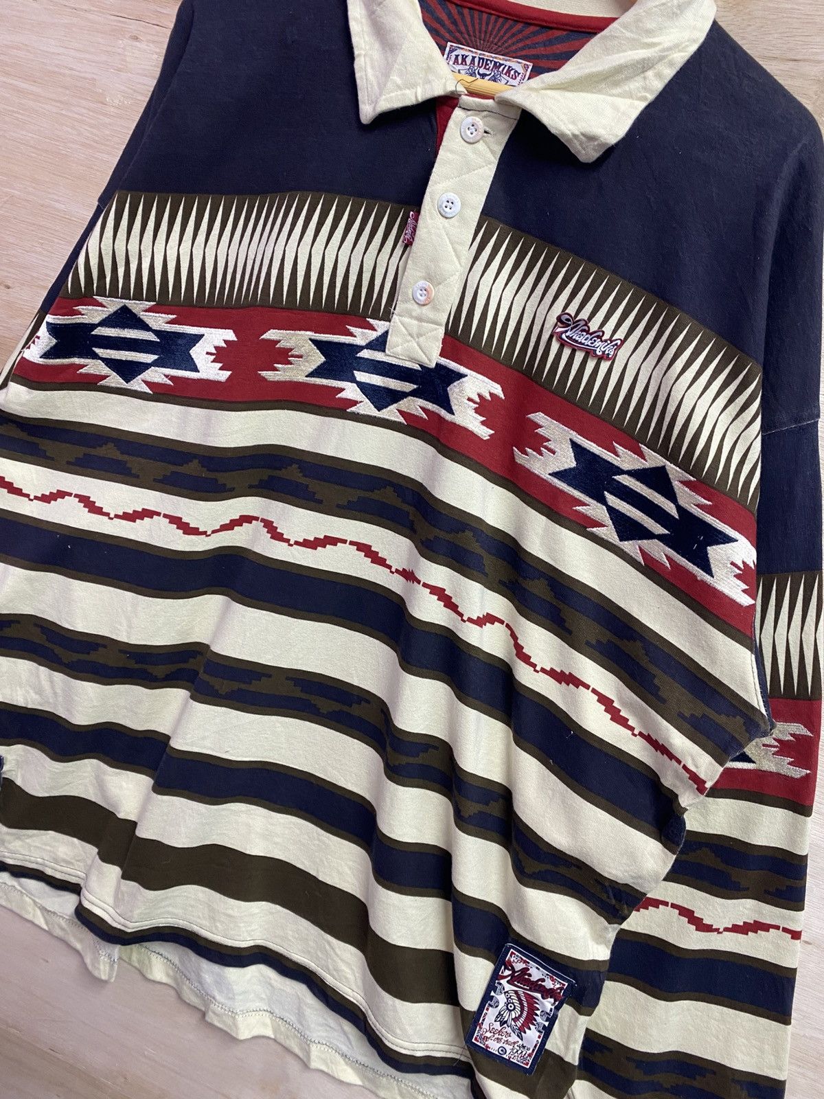 Other vintage Y2K Akademiks Native Warrior AOP men's shirt Size US XXL / EU 58 / 5 - 2 Thumbnail