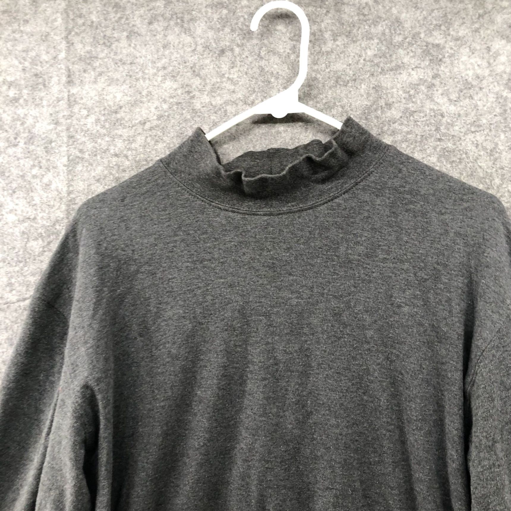 Vintage L.L. Bean Turtleneck Long Sleeve T Shirt Mens L Gray Cotton Size US L / EU 52-54 / 3 - 3 Thumbnail