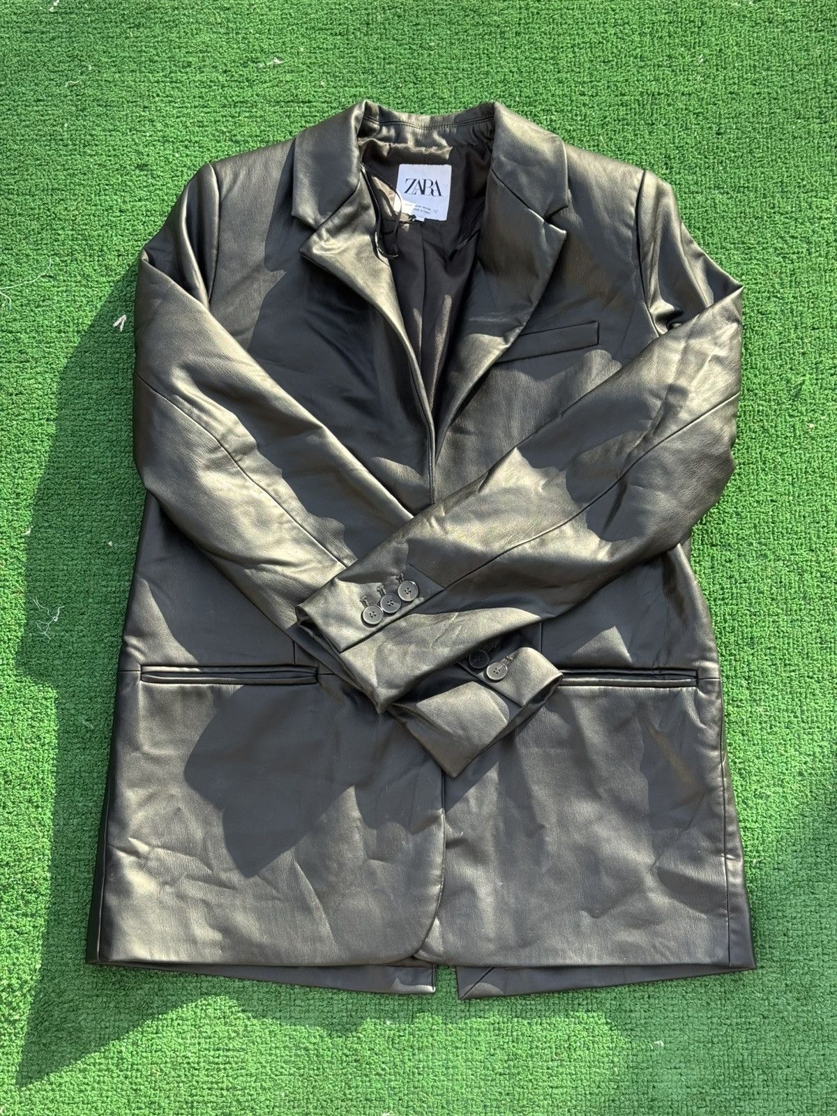 Zara Zara Faux Leather Coat Size S / US 4 / IT 40 - 1 Thumbnail