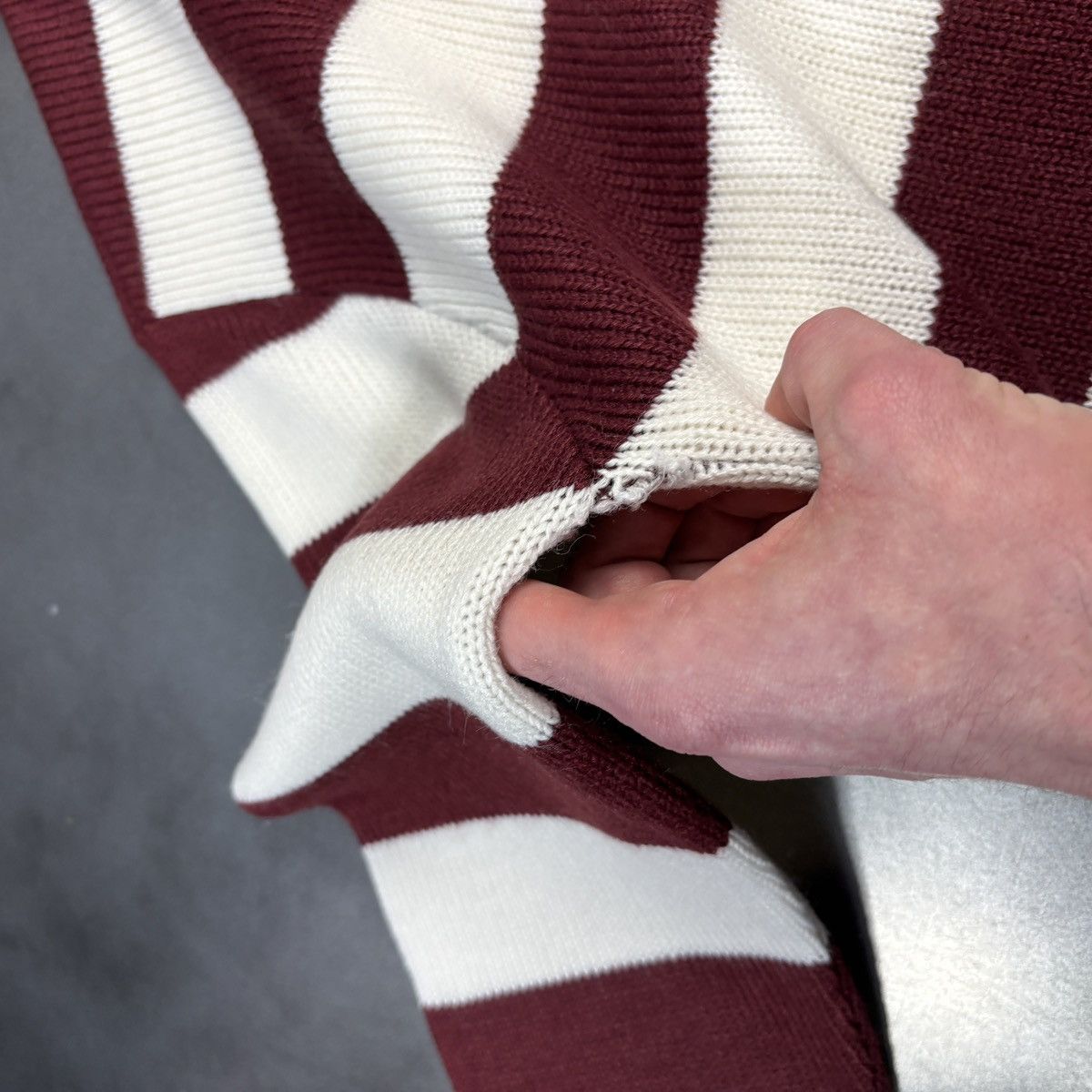 Bristol Studios × Vintage VIntage Bristol Knit Polo Sweater 1960s 1970s Rugby Stripe Size US S / EU 44-46 / 1 - 7 Thumbnail
