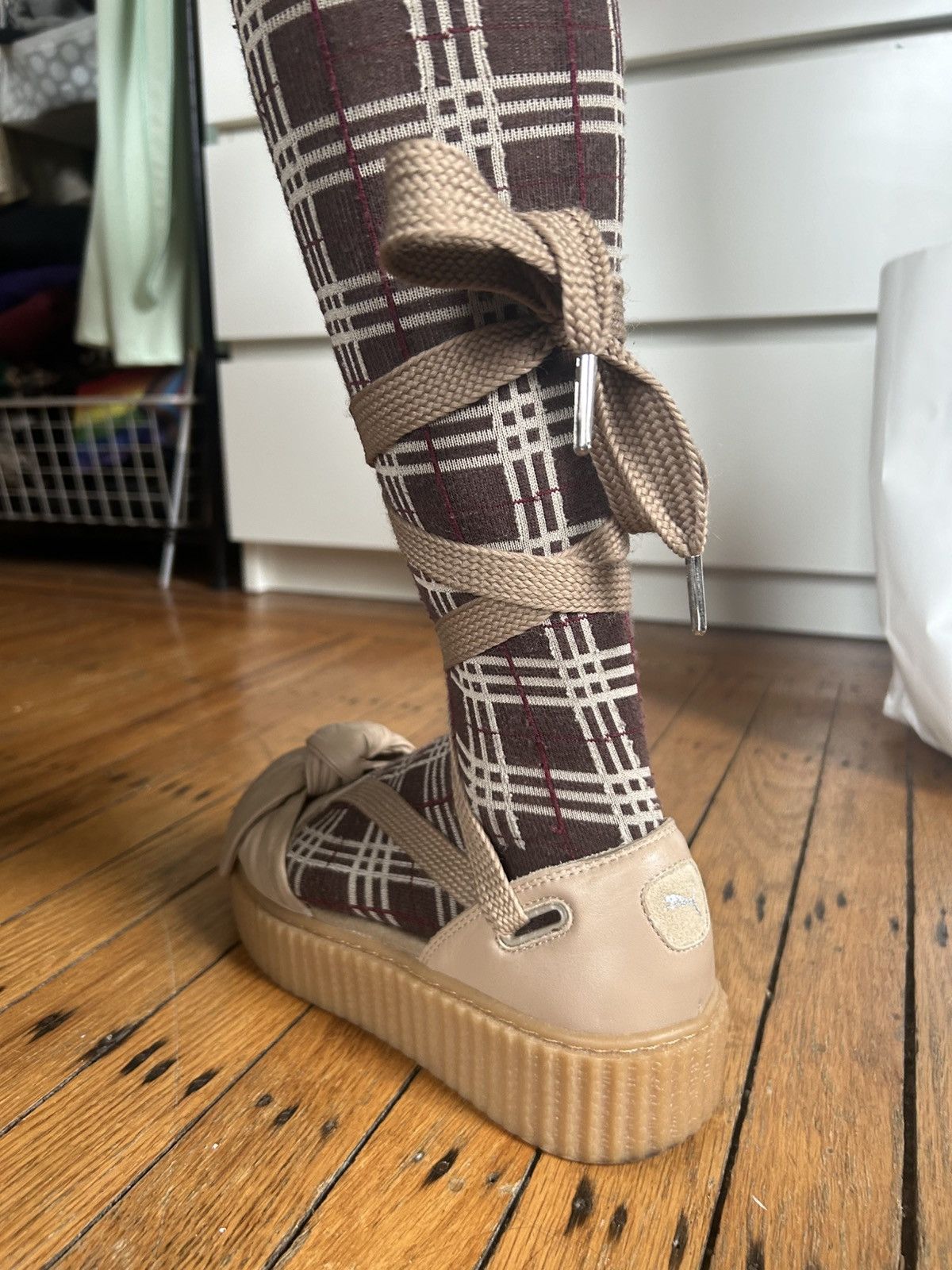 Fenty × Puma Fenty x Puma Ballet Lace Up Platform Sneaker Size US 6 / IT 36 - 2 Thumbnail