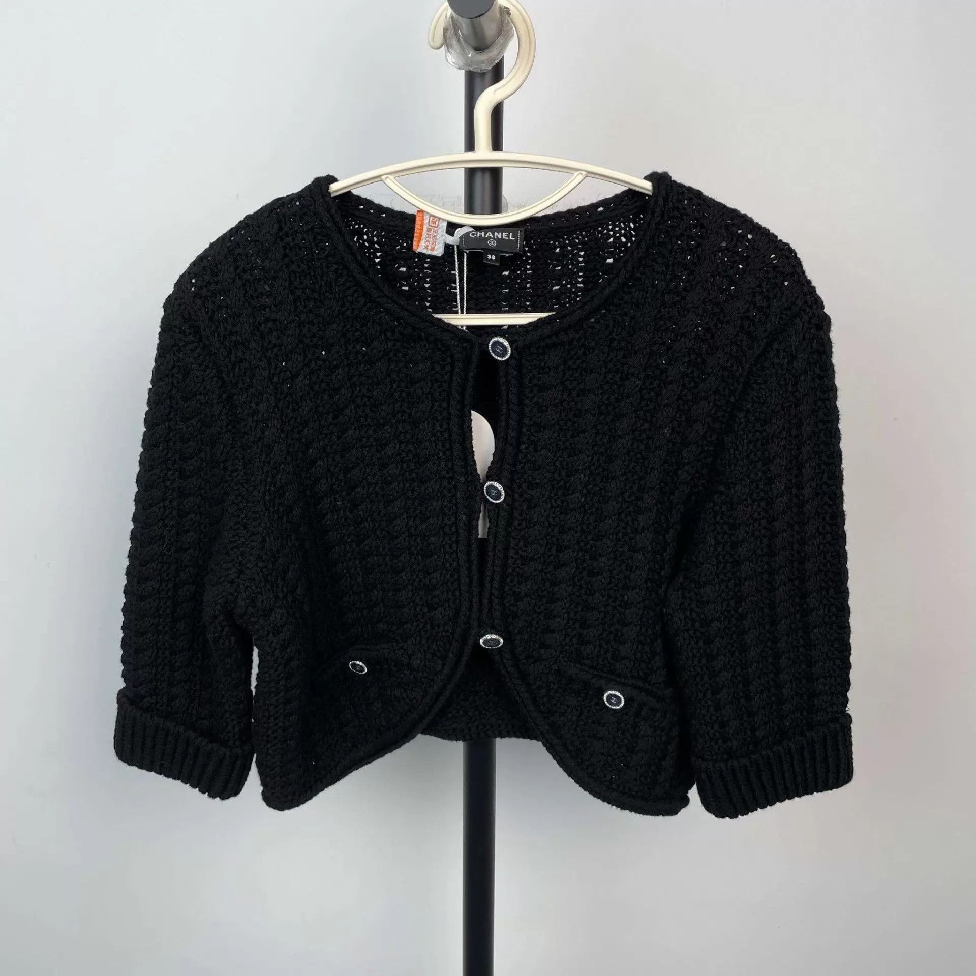 Chanel Chanel black knit cardigan 38 Size S / US 4 / IT 40 - 1 Thumbnail