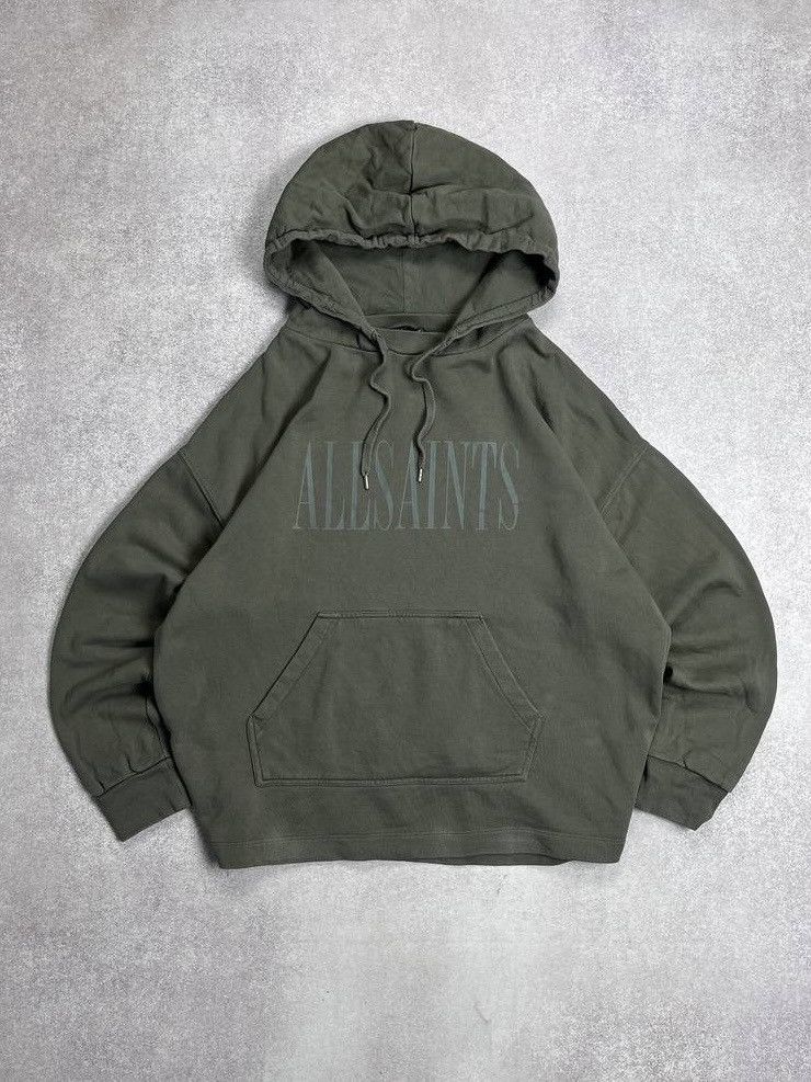 Allsaints Vintage Allsaints Big Logo Embroidery Boxy Hoodie M Size US M / EU 48-50 / 2 - 1 Thumbnail