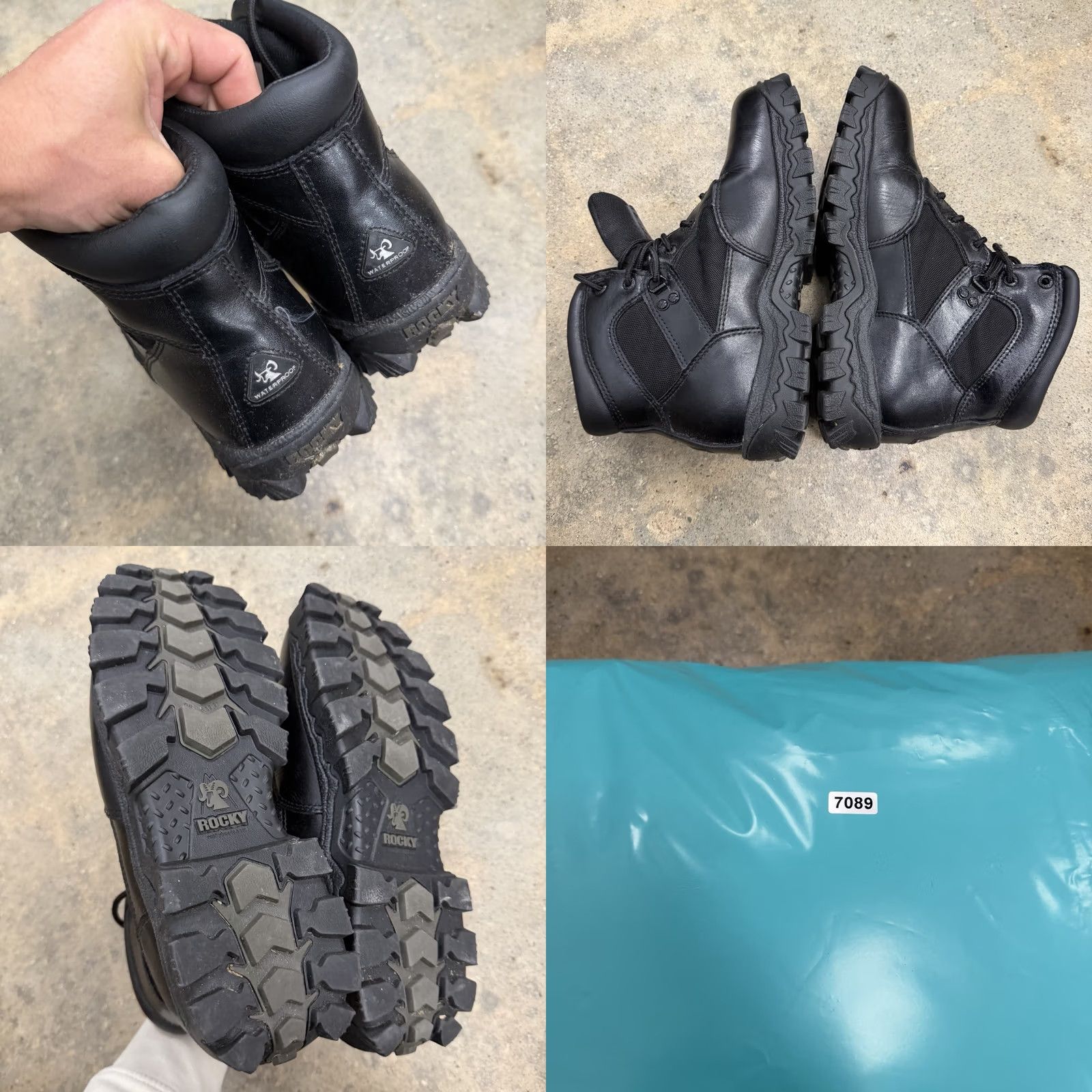 Vintage ROCKY 6" Alpha Force Composite Toe Boots Mens 9M Black Leather Waterproof Boot Leather Combat Ankle 9Mens Black RockY S2V Size US 9 / EU 42 - 8 Thumbnail