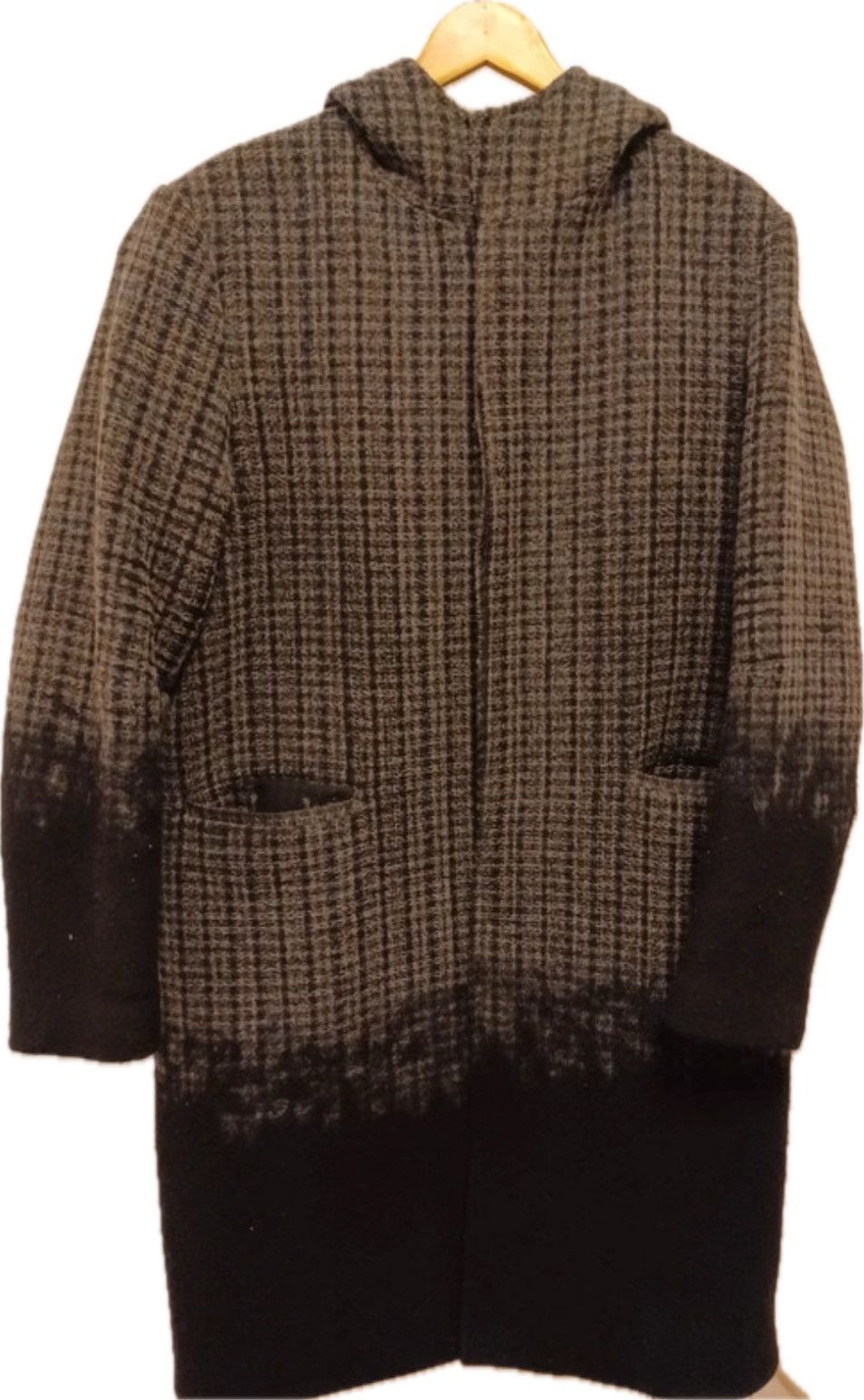 Prada A/W 2007 RUNWAY TUFTED WOOL CHECKED COAT Size US L / EU 52-54 / 3 - 2 Thumbnail