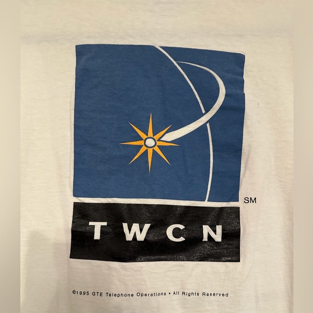 Vintage TWC Network Promo T-Shirt Oneita Power Tee Tech Nostalgia XL Size US XL / EU 56 / 4 - 5 Thumbnail