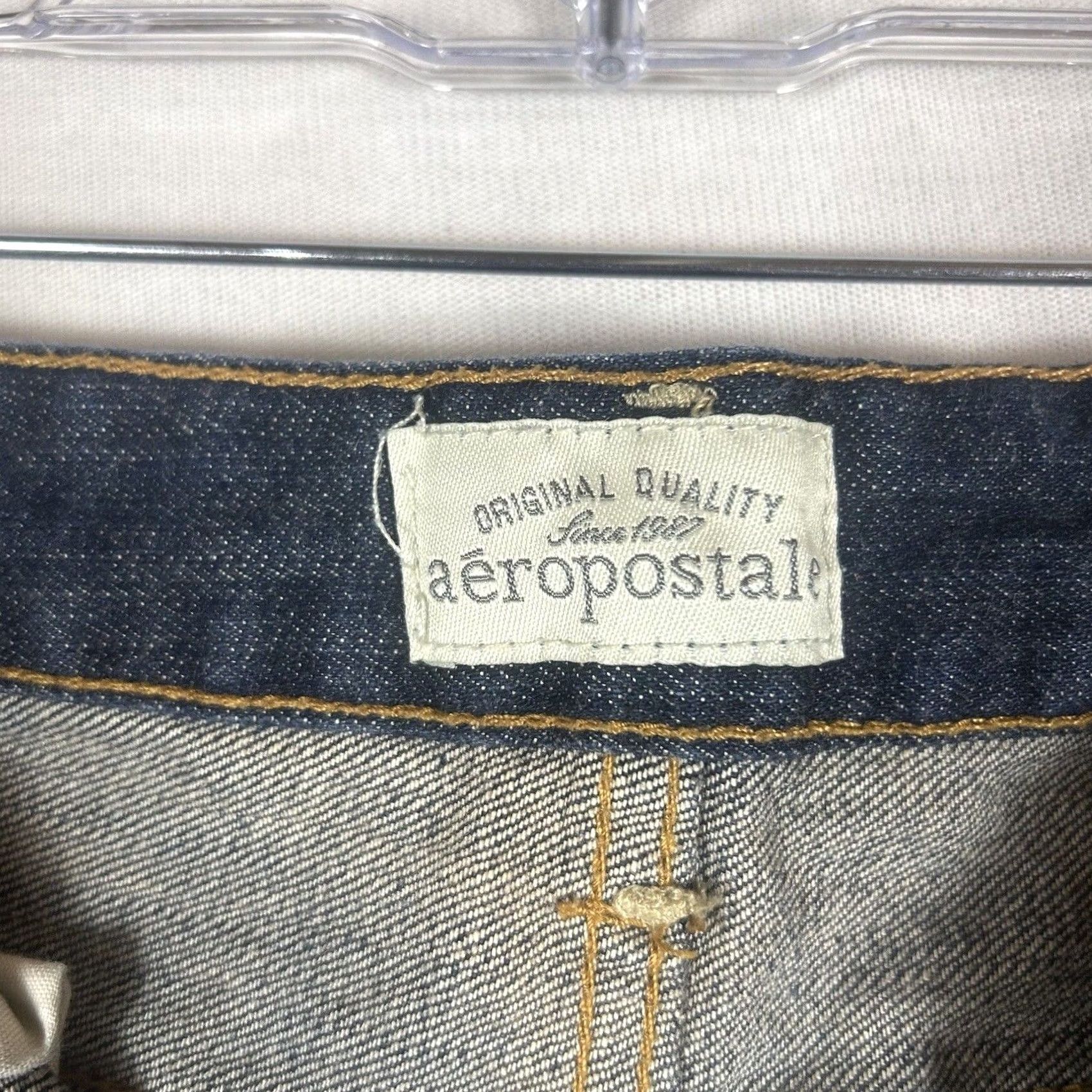 Vintage Aéropostale Bayla Skinny Jeans Blue Dark Wash Low Rise Size 4 Women's Stretch Denim 5-Pocket Size 27" / US 4 / IT 40 - 3 Thumbnail