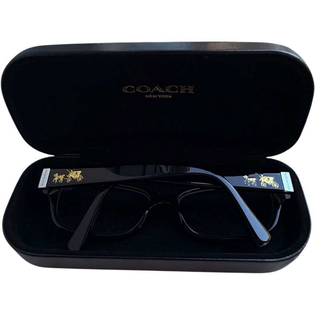 Coach COACH HC6078 Prescription Glasses Black Gold Horse & Carriag Size ONE SIZE - 4 Thumbnail