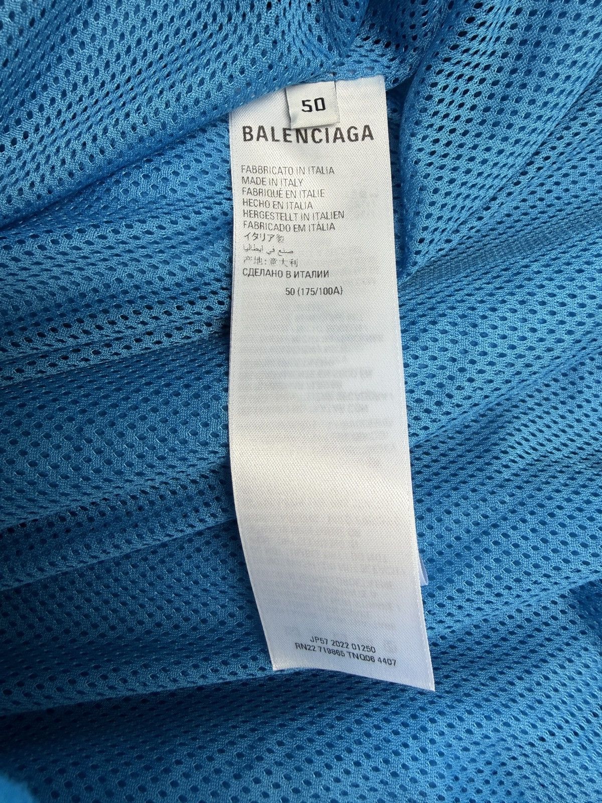 Balenciaga Balenciaga Tracksuit Jacket Double Brushed Cyclades Blue Size US M / EU 48-50 / 2 - 9 Thumbnail
