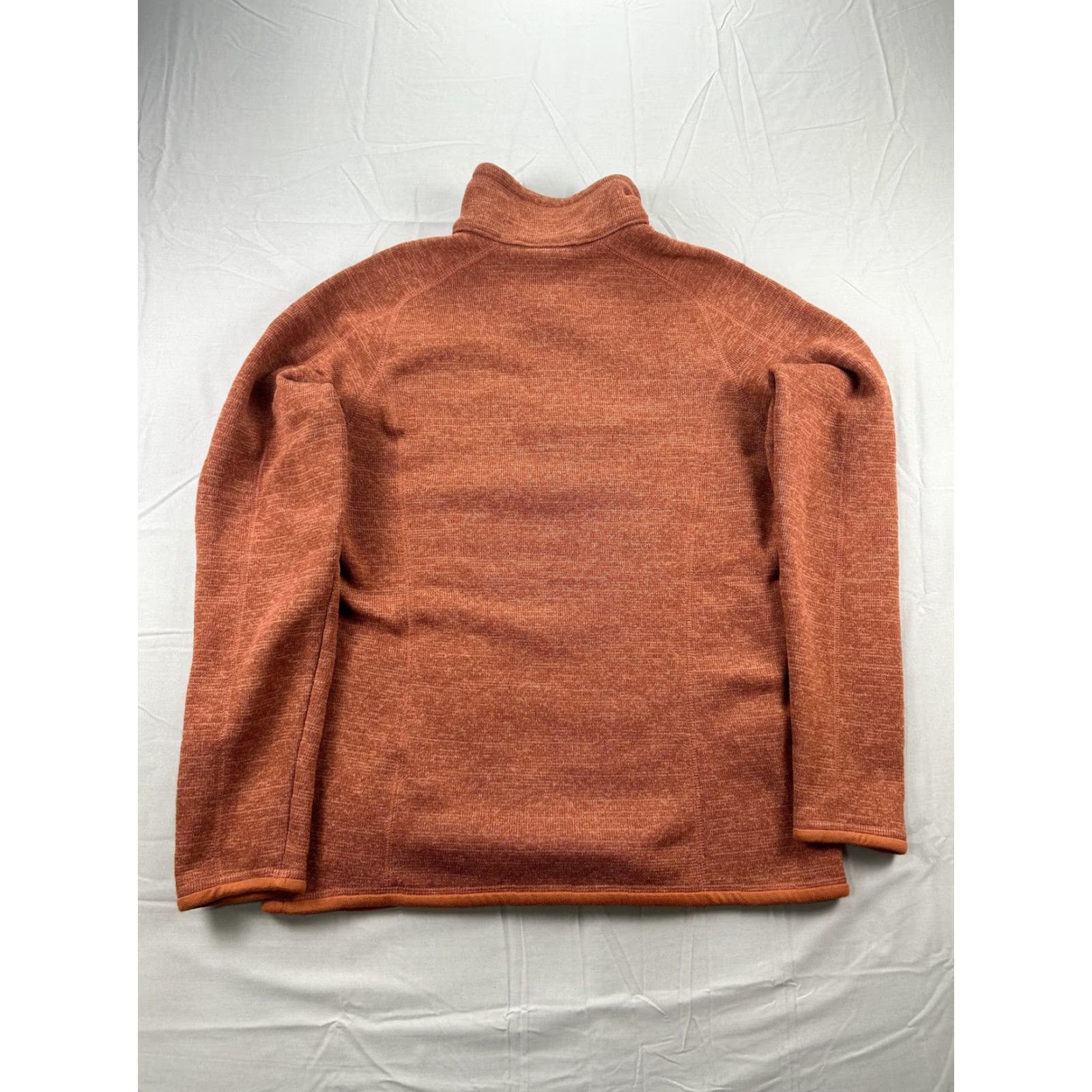 Patagonia Patagonia Better Sweater Women's Large Orange 1/4 Zip Pullover Hiking Casual Midweight Fleece Knit Mock Neck Raglan Sleeve Logo Size L / US 10 / IT 46 - 2 Thumbnail