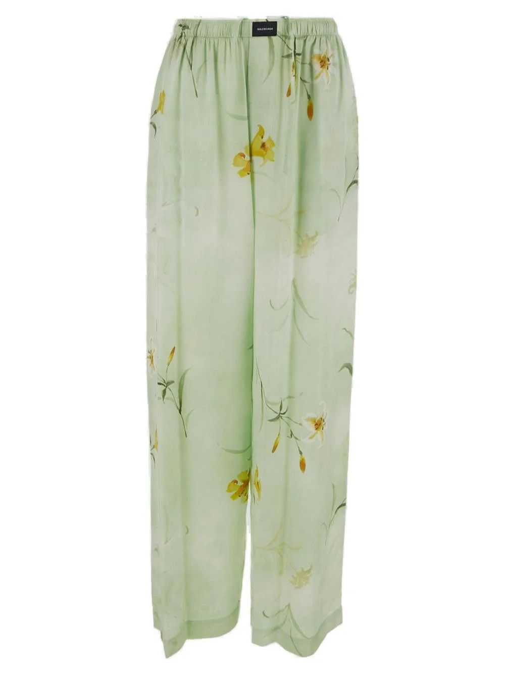 Balenciaga o1mt1gz0225 Lilies Pyjama Pants in Light Green Size 26" / US 2 / IT 38 - 1 Thumbnail