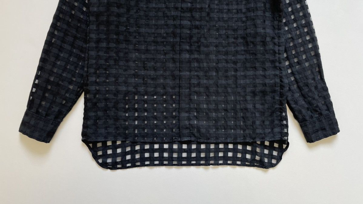 Ann Demeulemeester Black ‘Sheer Square’ Patterned Shirt Size US M / EU 48-50 / 2 - 7 Thumbnail