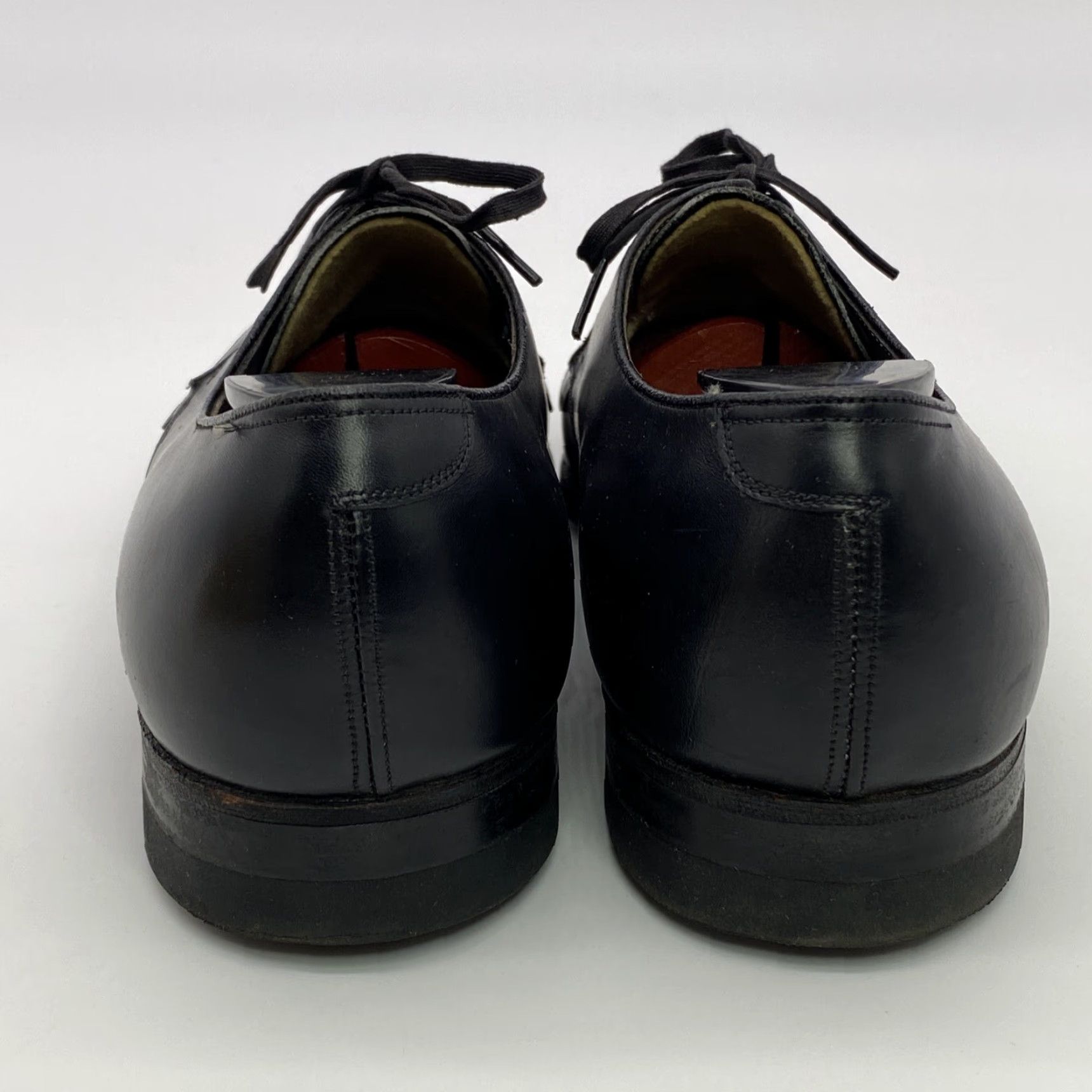 Florsheim VTG Florsheim “The Plateau” 1960s Derby Black Velvet Calf 3-Eye Men’s Shoes 9Vintage Luxury Tailored Fit Mens Size US 9 / EU 42 - 7 Thumbnail