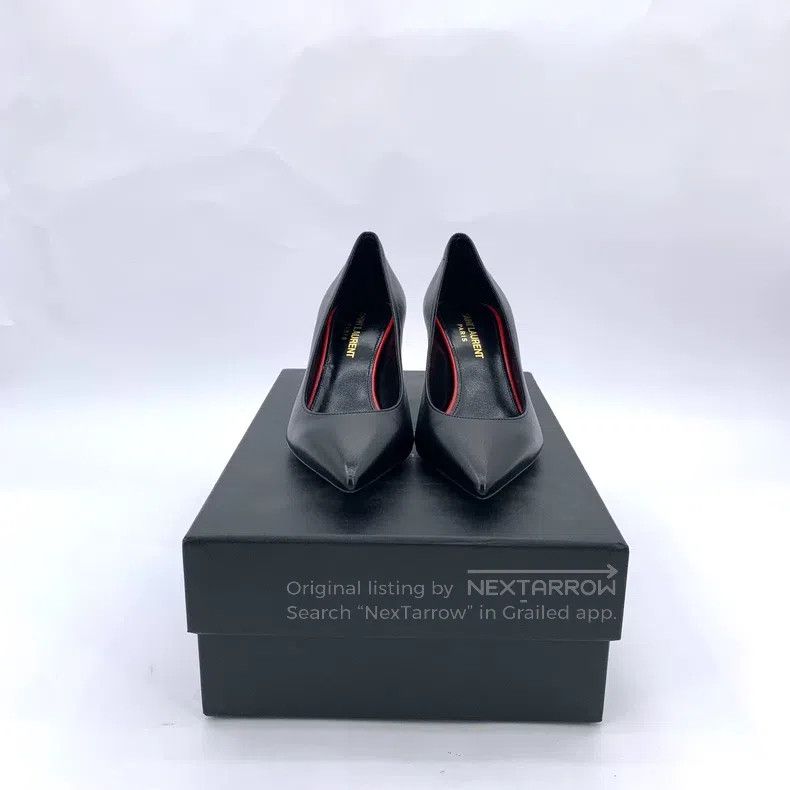 Saint Laurent Paris Saint Laurent Paris Black Leather Pointed Toe High Heel Sh Size US 4 / IT 34 - 9 Thumbnail