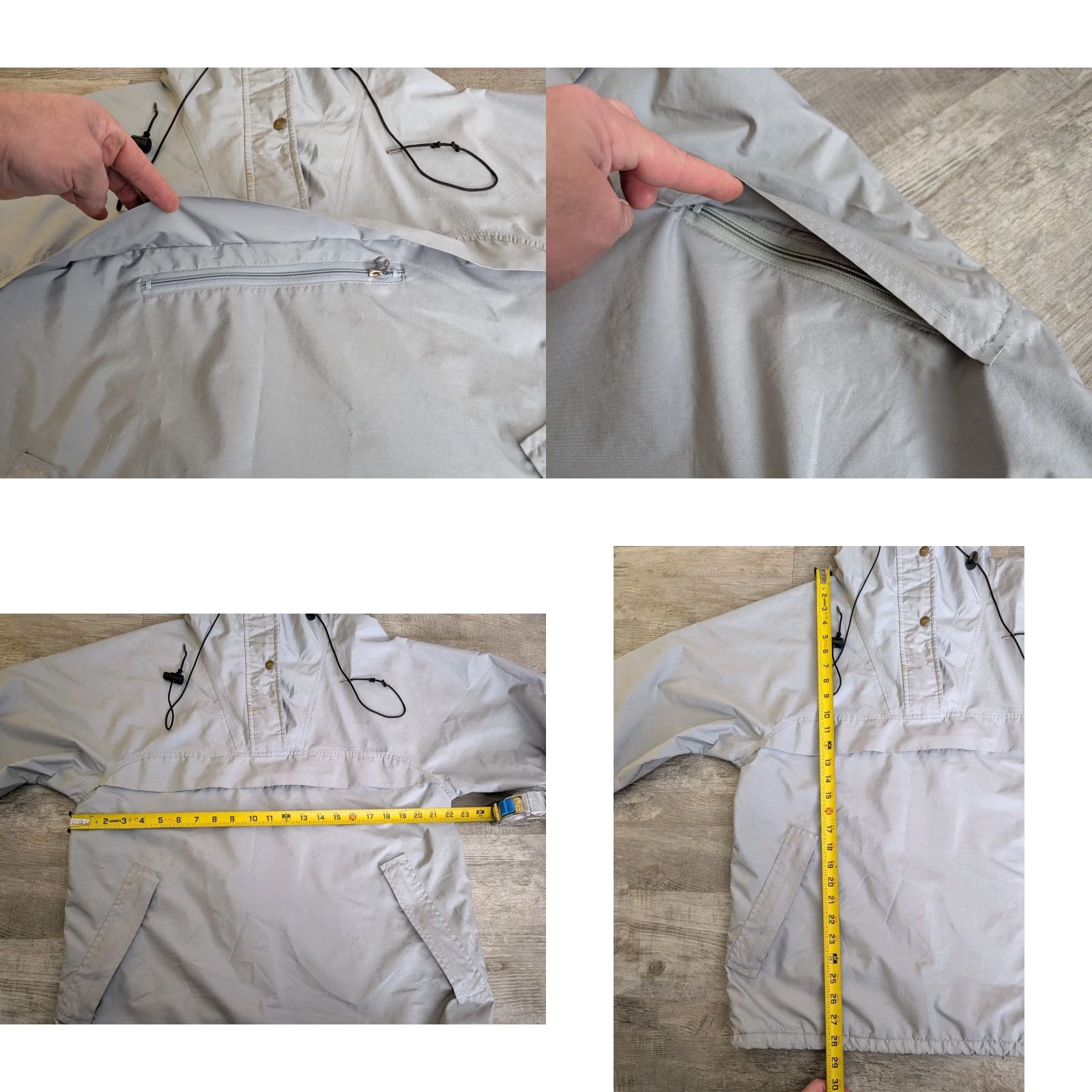 Vintage VINTAGE Woolrich Jacket Womens Gray Large 1/2 Zip Hooded Anorak Gore Tex Windbreaker Water Resistant Lightweight 90s Outdoor Size L / US 10 / IT 46 - 8 Thumbnail
