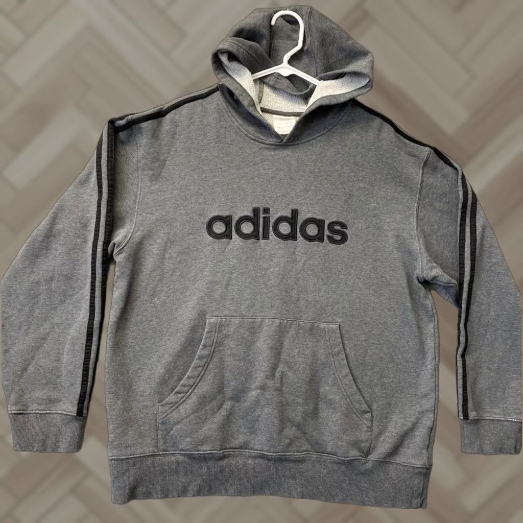 Adidas ADIDAS Men's Athletic Hoodie Jacket Pullover Gray Black Size L - Colorful Casual Activewear Size US L / EU 52-54 / 3 - 1 Thumbnail