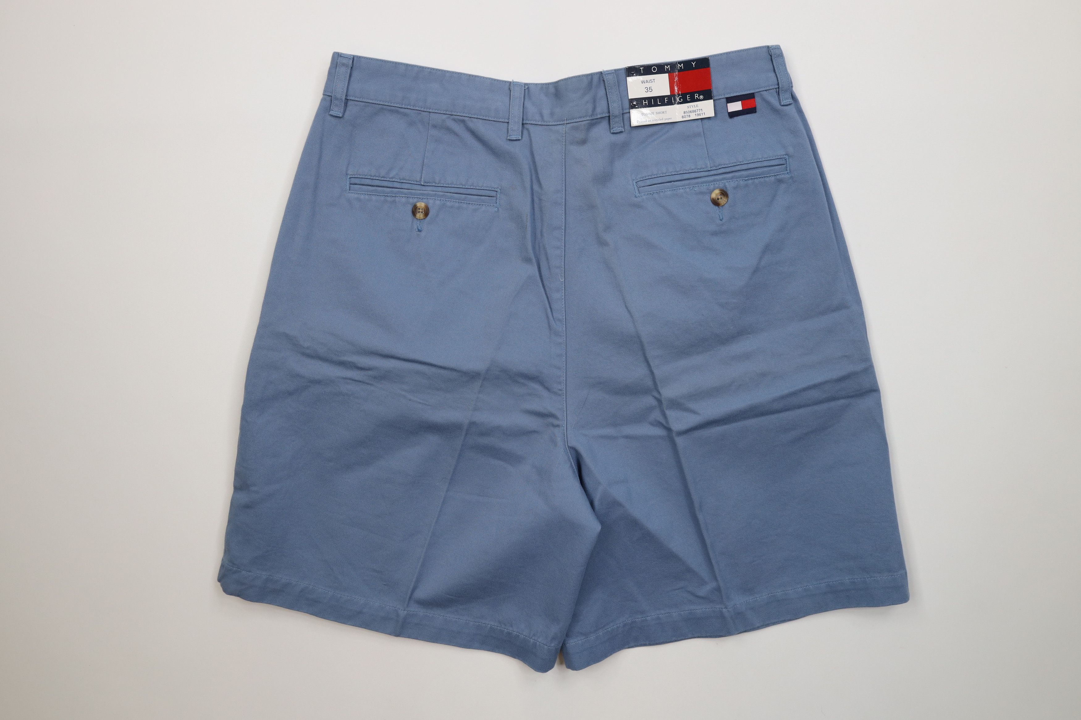 Tommy Hilfiger Deadstock Vintage 90s Tommy Hilfiger Chino Golf Shorts Blue Size US 35 - 10 Thumbnail