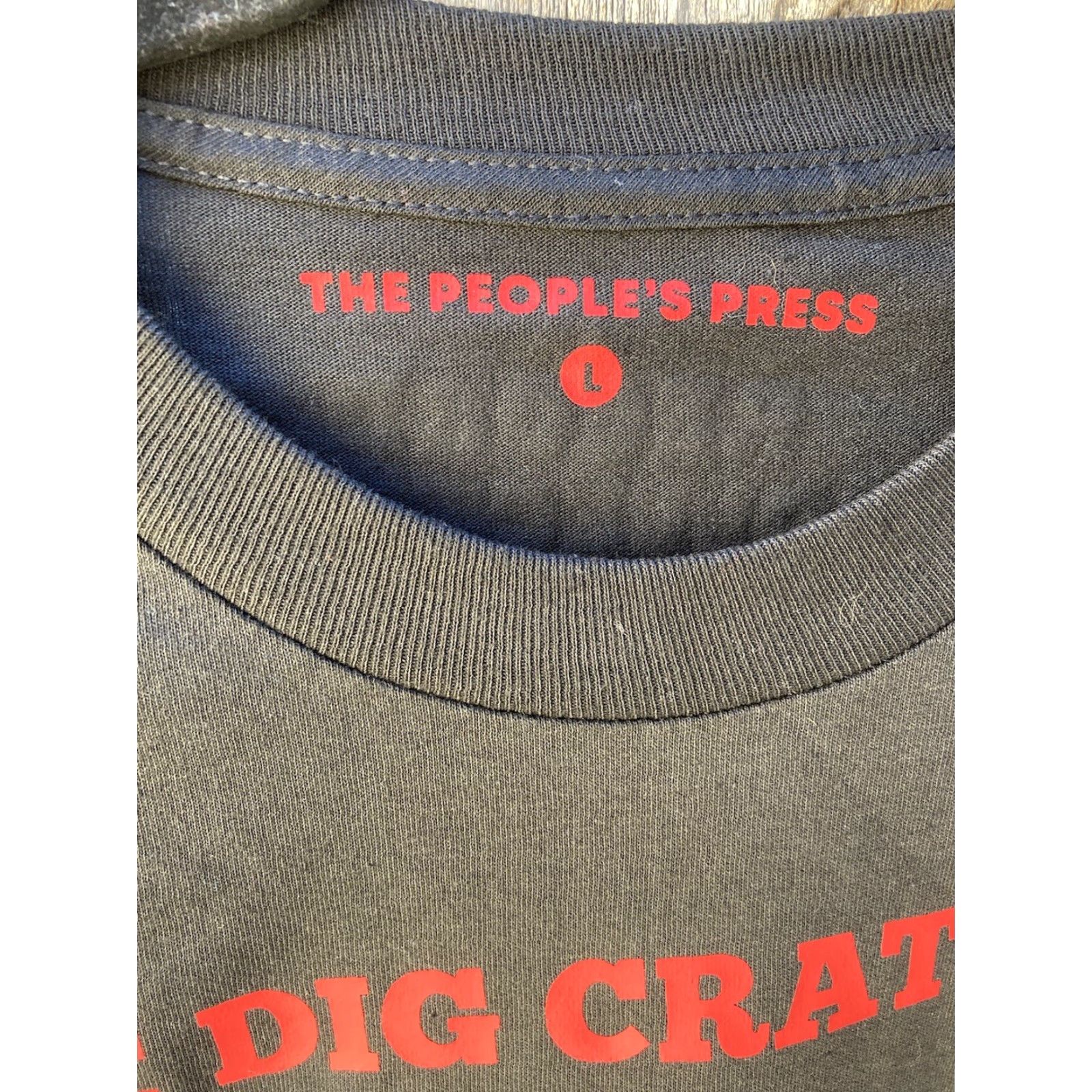 Doublet Men's People's Press Black Vinyl Crate Diggers SS T-Shirt L Double Sided Art Size US L / EU 52-54 / 3 - 3 Thumbnail