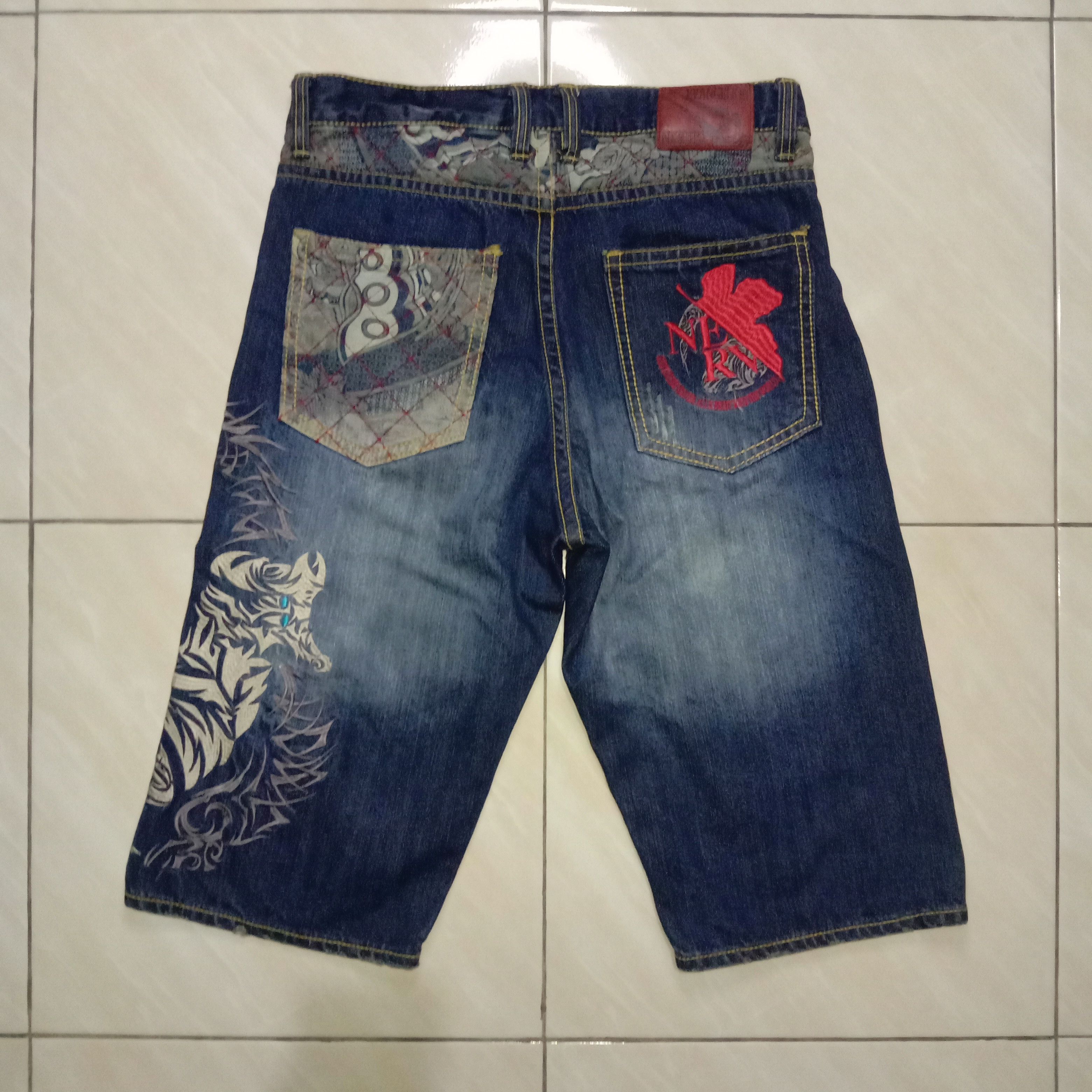Anime × Cartoon Network × Japanese Brand Jeans Nishiki x Neon Genesis Evangelion Anime Manga Rare 00s Size US 32 / EU 48 - 5 Thumbnail